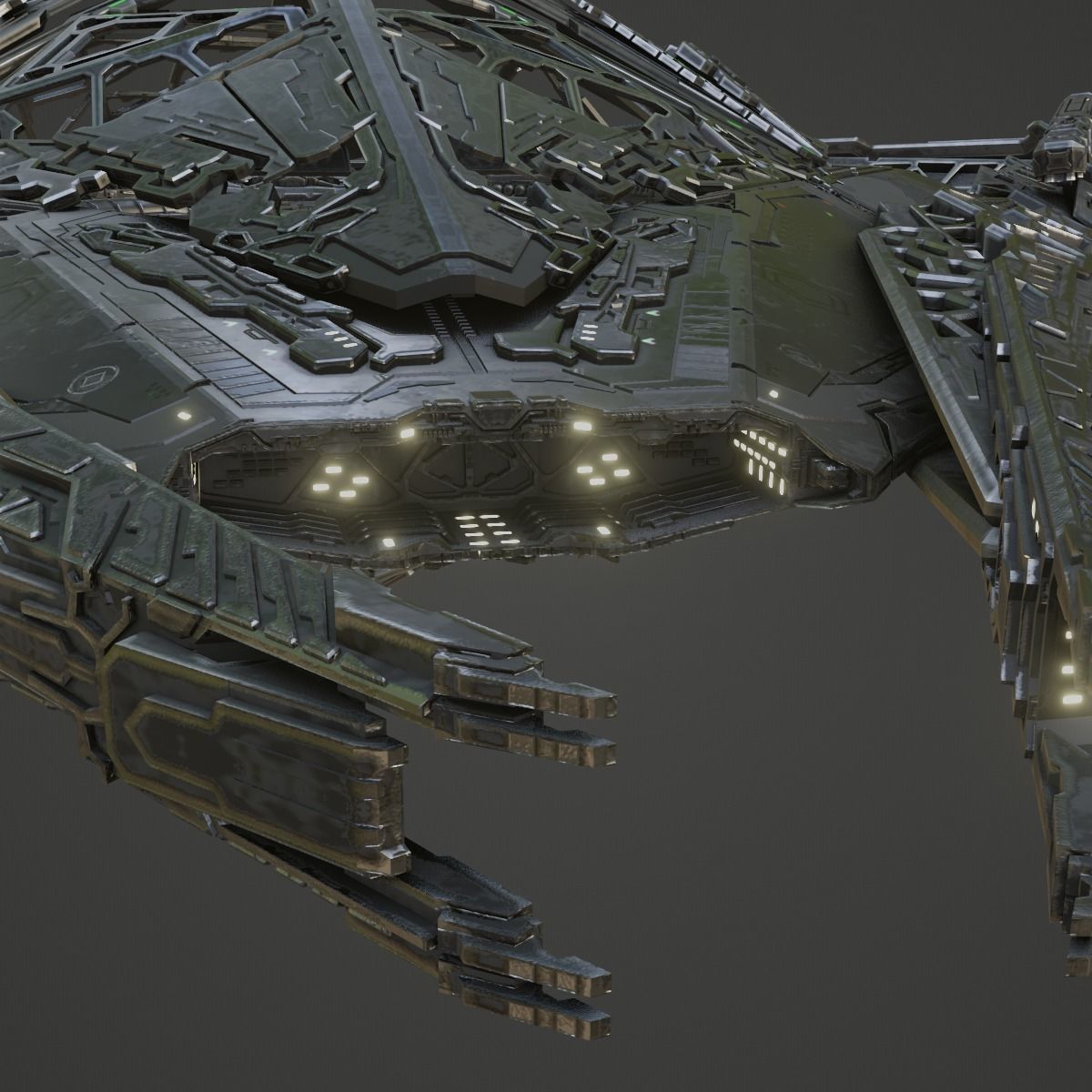 Large Alien Spacecraft 3D model_17