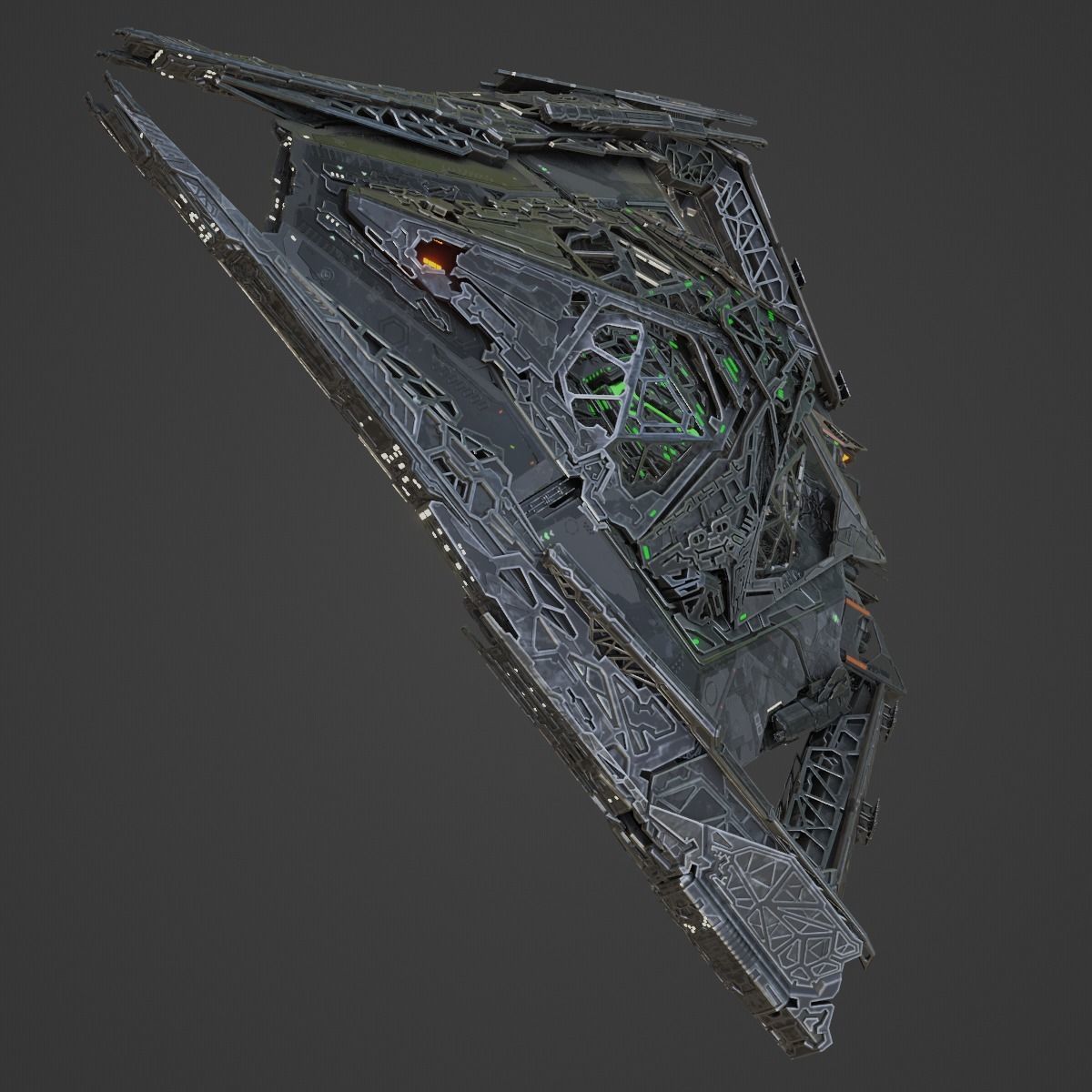 Large Alien Spacecraft 3D model_14