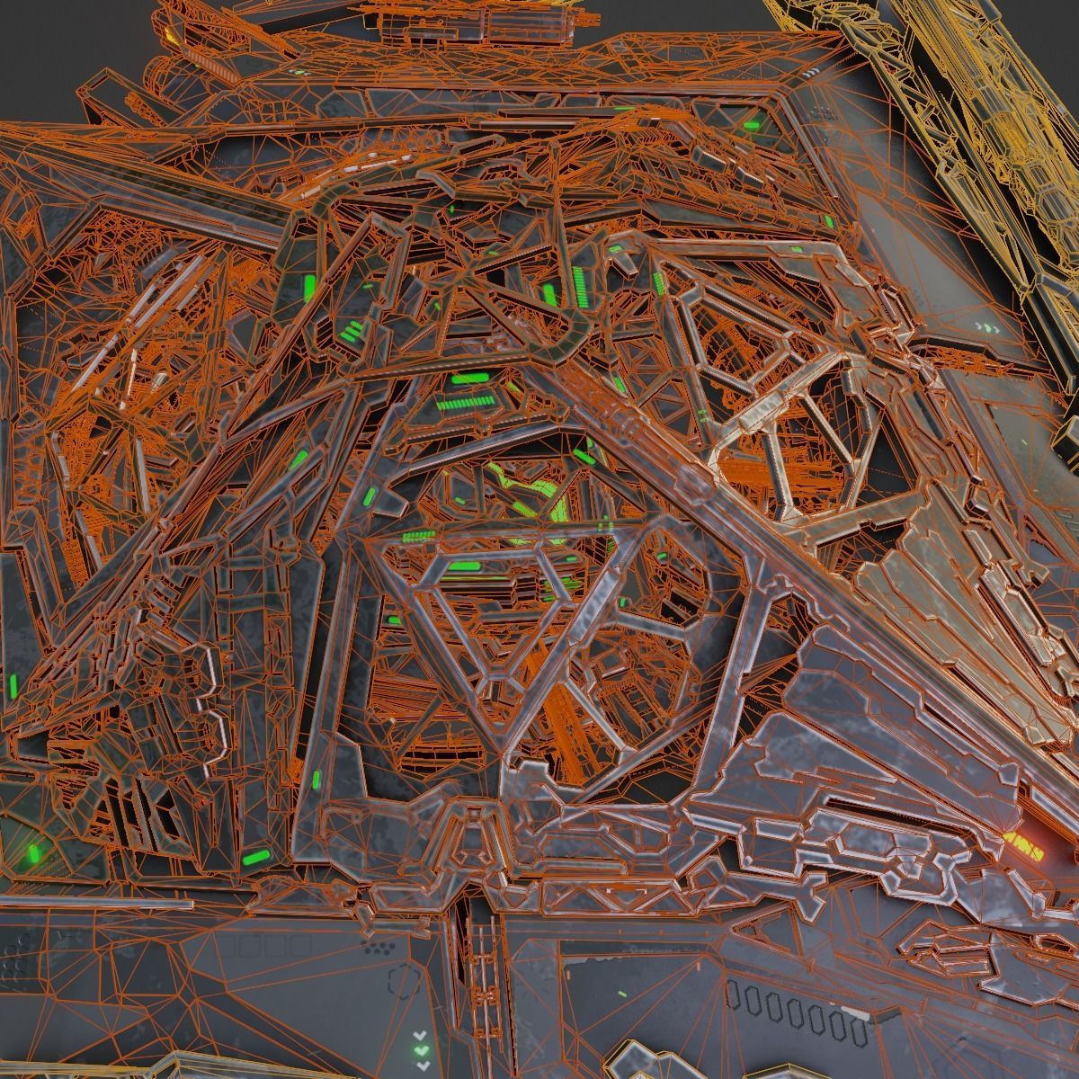 Large Alien Spacecraft 3D model_24