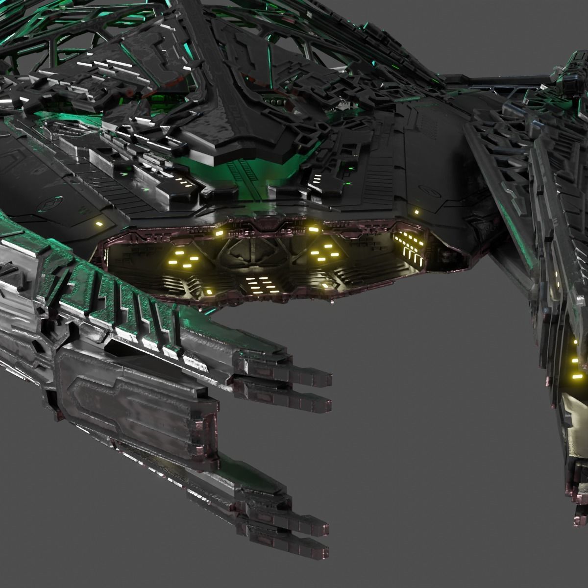 Large Alien Spacecraft 3D model_9