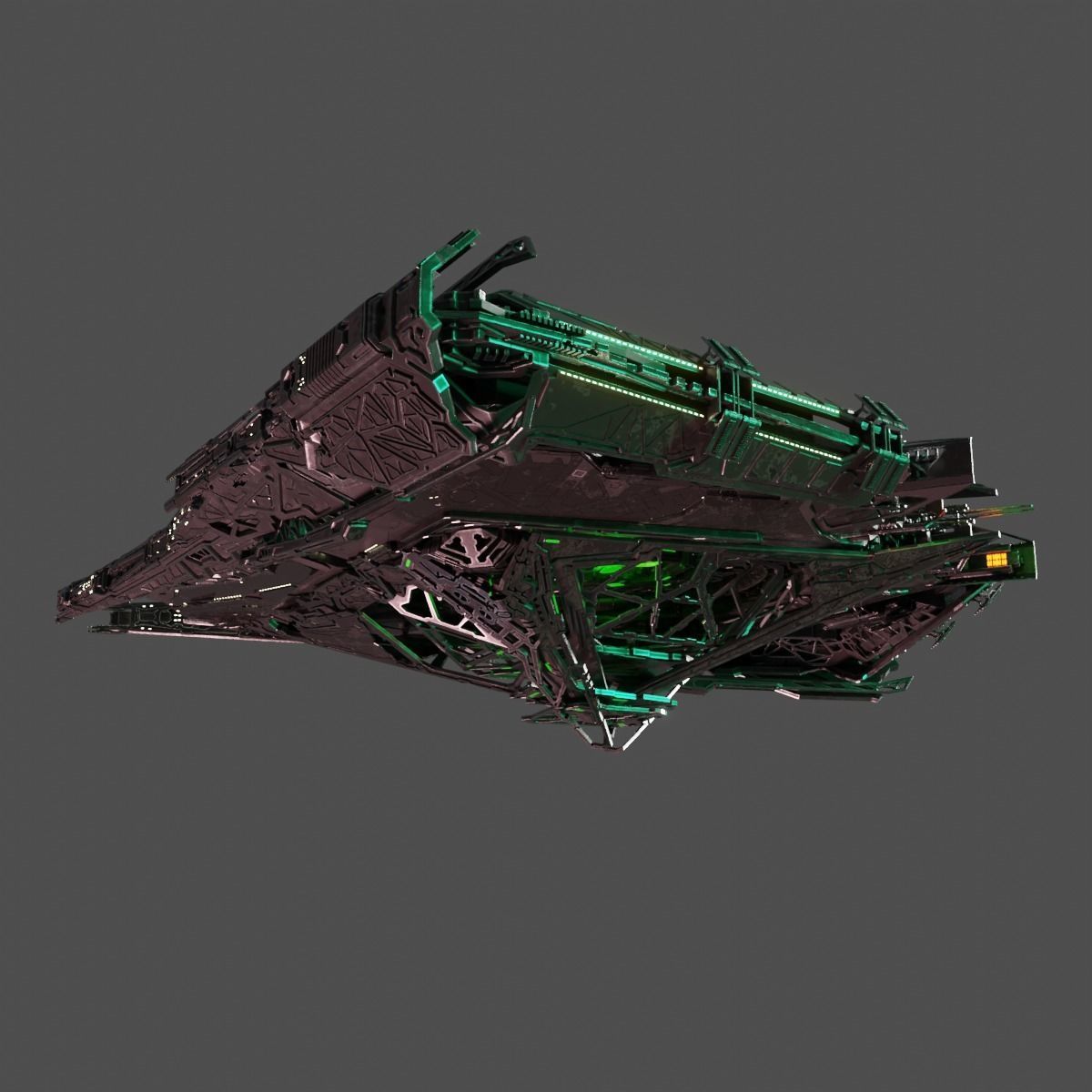 Large Alien Spacecraft 3D model_10