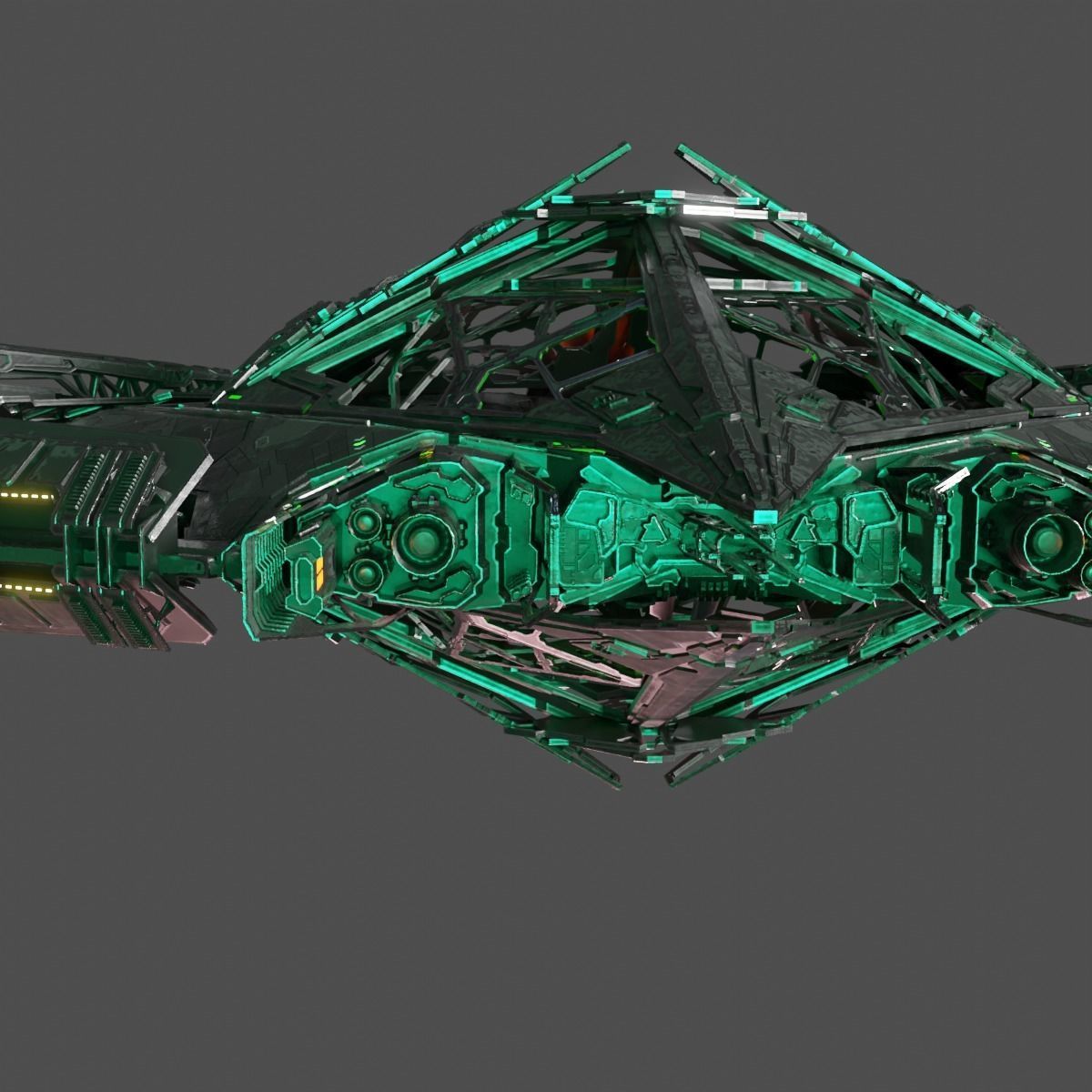 Large Alien Spacecraft 3D model_11