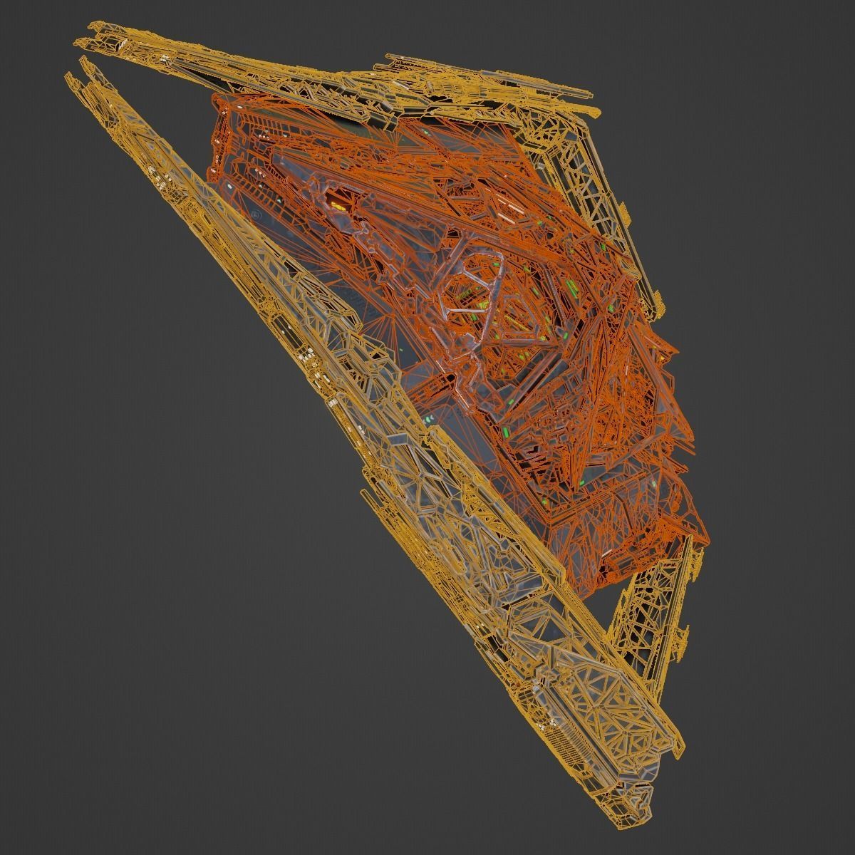 Large Alien Spacecraft 3D model_22