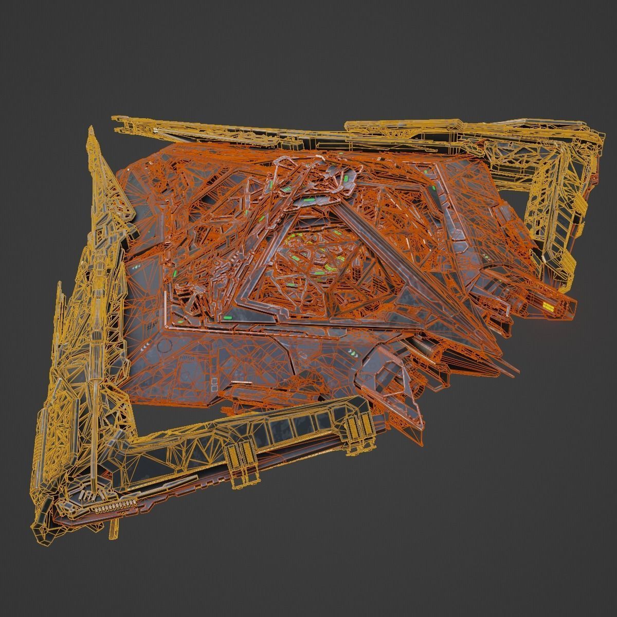 Large Alien Spacecraft 3D model_23