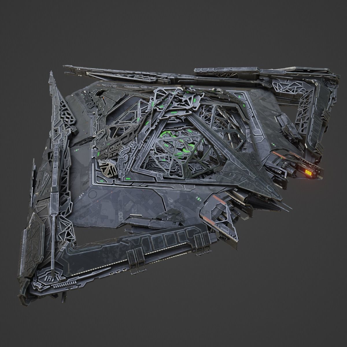 Large Alien Spacecraft 3D model_15