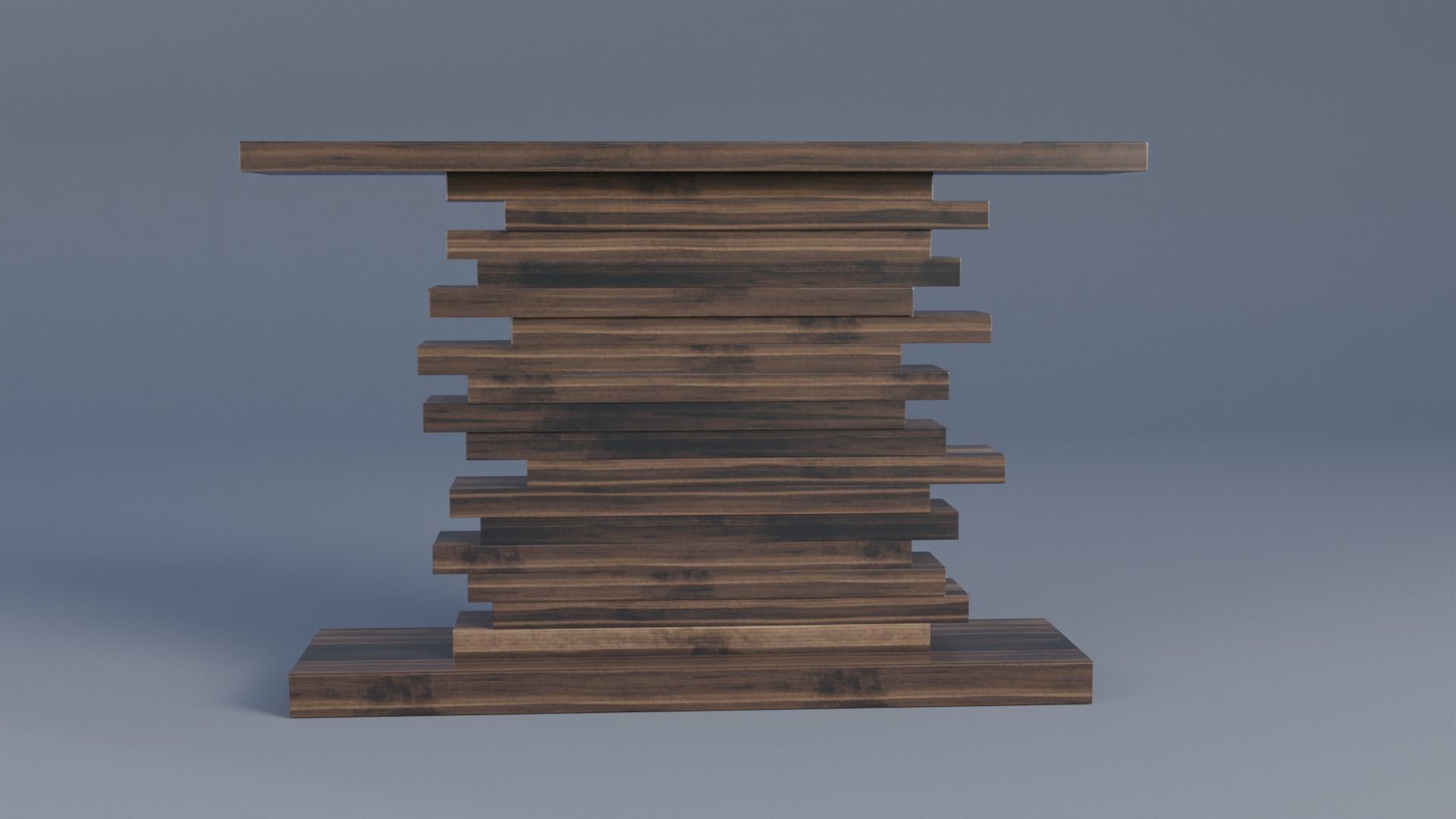 Console Table Low-poly 3D model_2