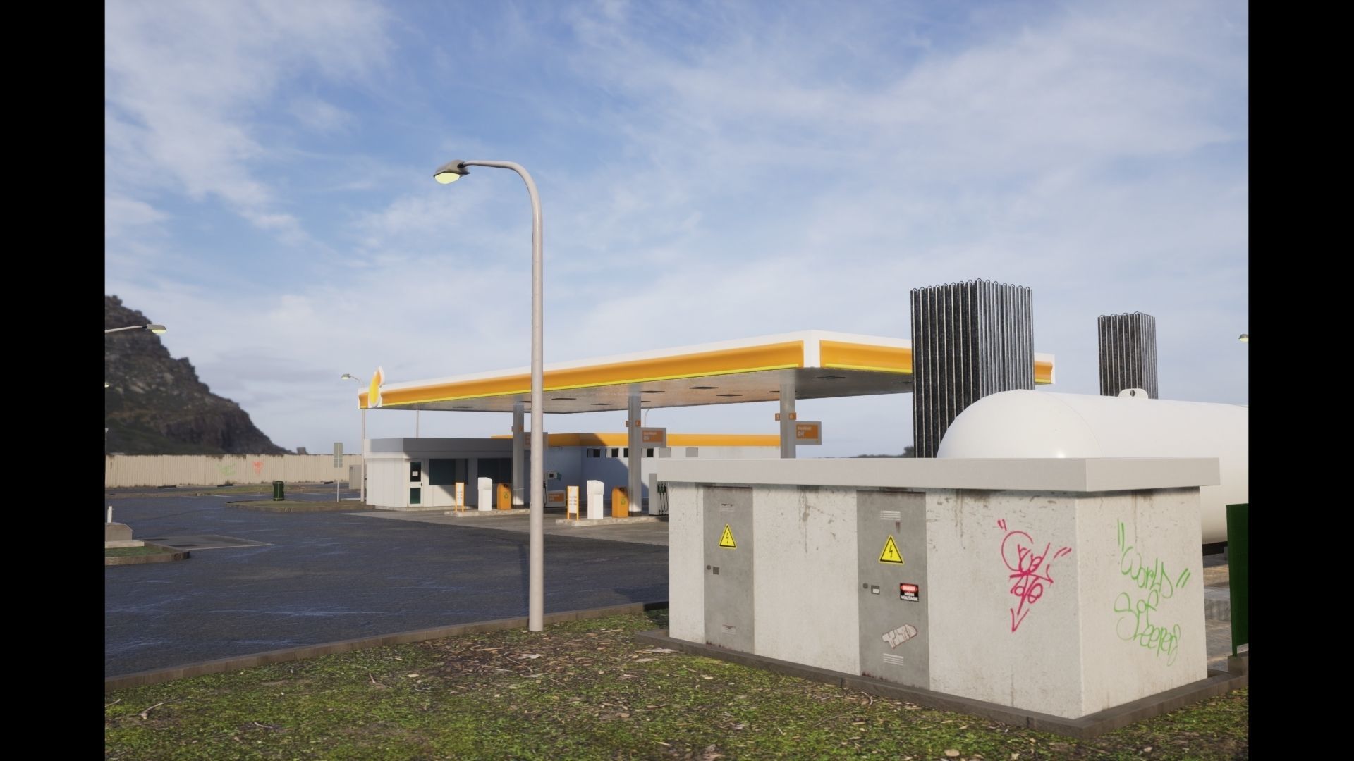 Gas Station - Unreal project 3D model_5