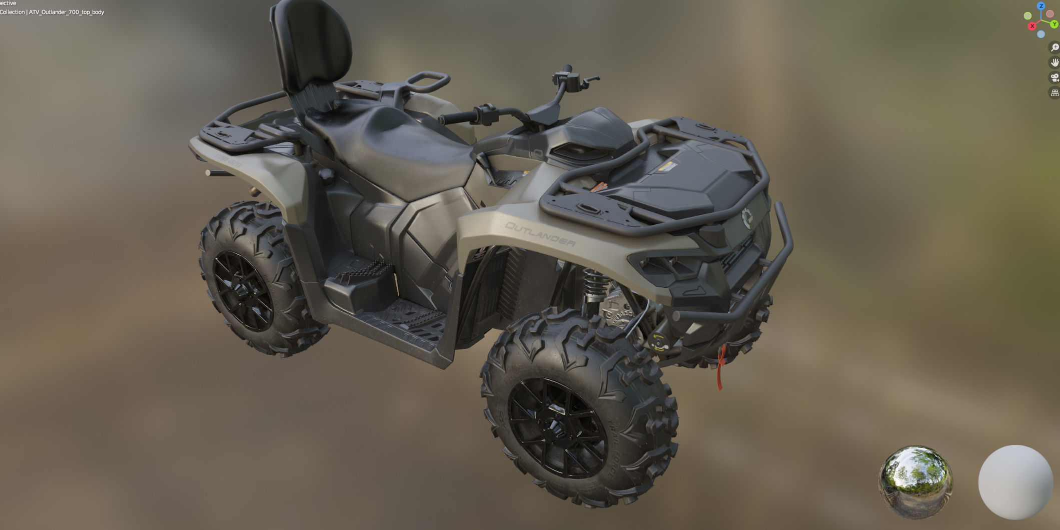 ATV BRP can-am OUTLANDER 700 XT 3D model_7