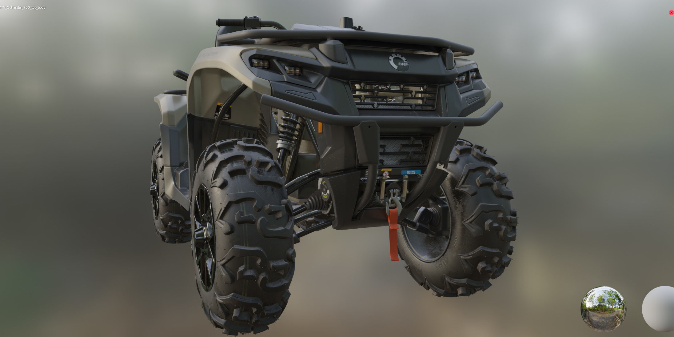 ATV BRP can-am OUTLANDER 700 XT 3D model_30