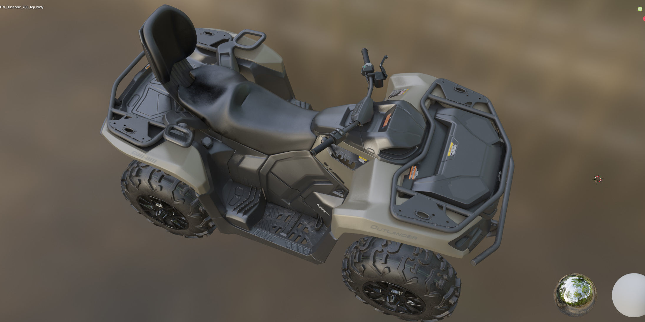 ATV BRP can-am OUTLANDER 700 XT 3D model_36