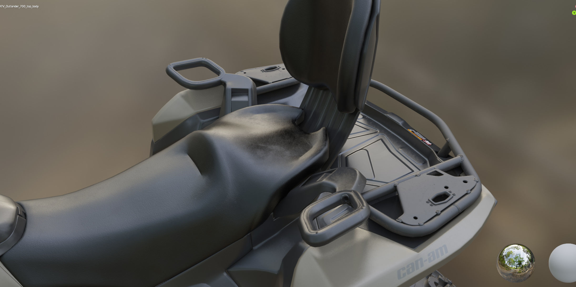 ATV BRP can-am OUTLANDER 700 XT 3D model_32