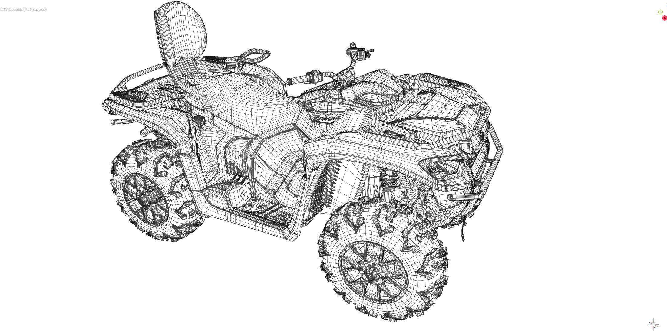 ATV BRP can-am OUTLANDER 700 XT 3D model_52
