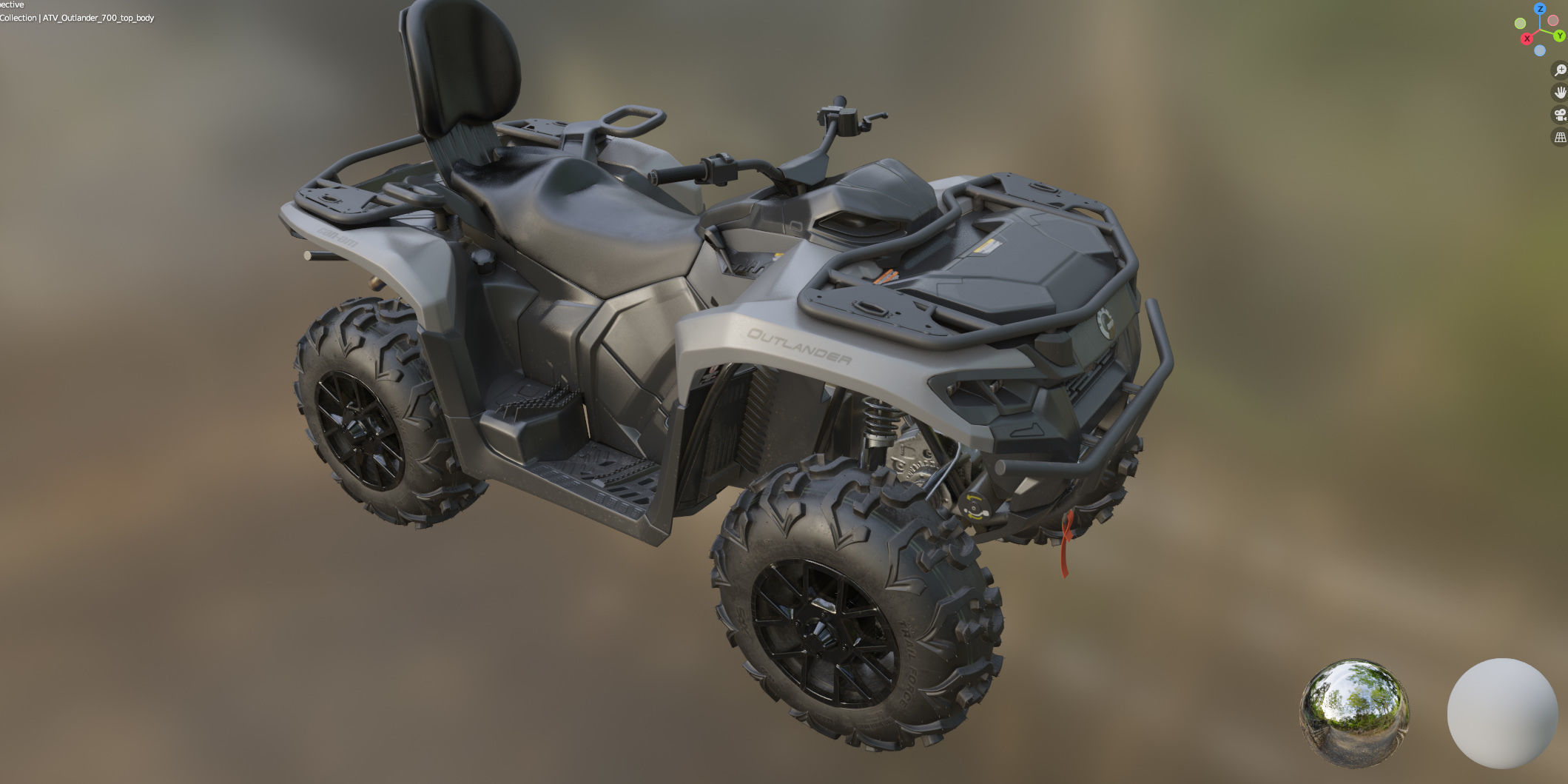 ATV BRP can-am OUTLANDER 700 XT 3D model_28