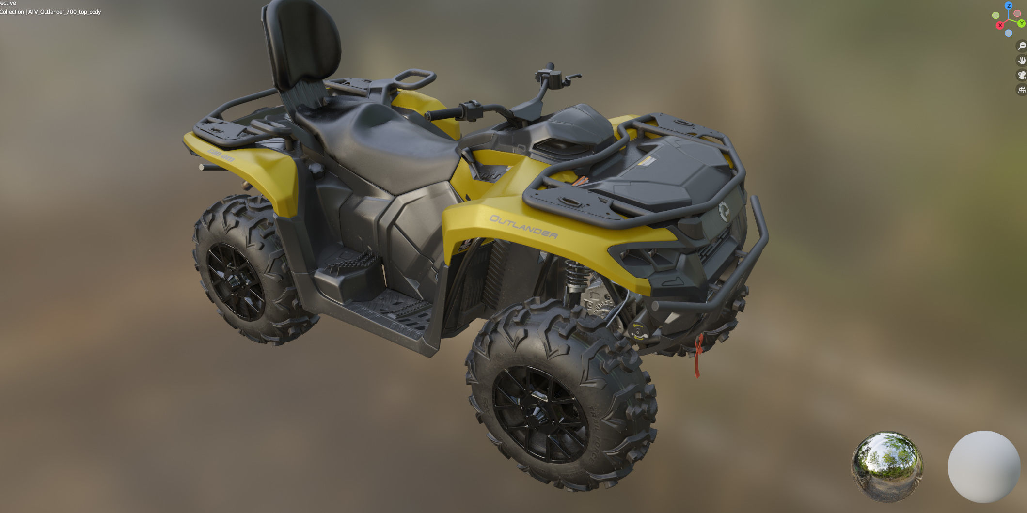 ATV BRP can-am OUTLANDER 700 XT 3D model_26