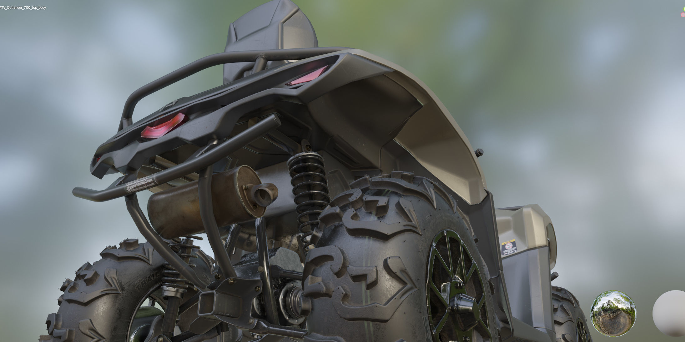 ATV BRP can-am OUTLANDER 700 XT 3D model_33