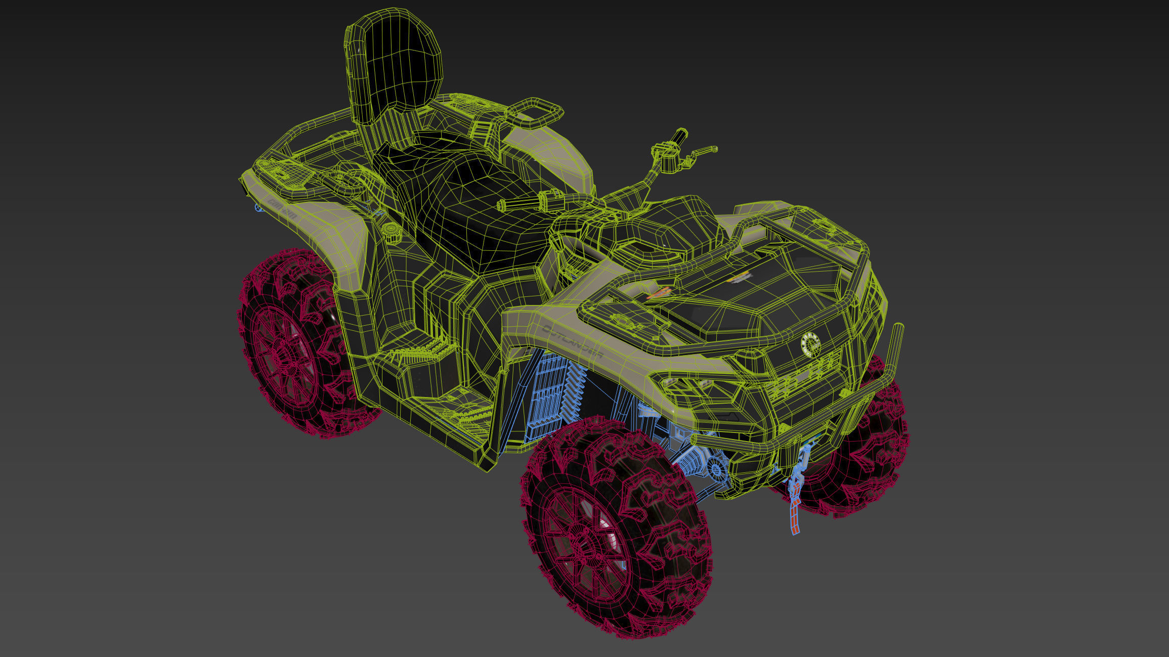 ATV BRP can-am OUTLANDER 700 XT 3D model_44