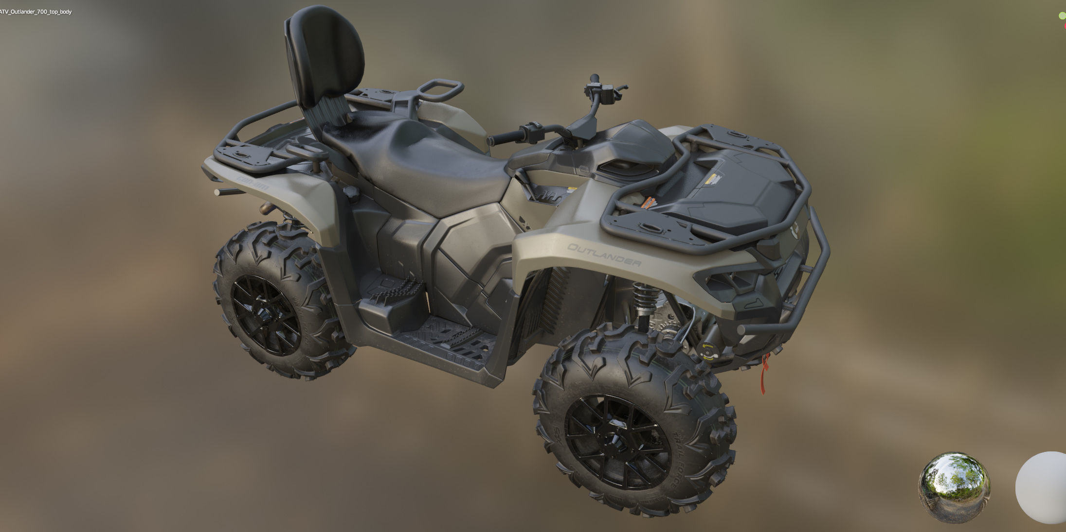 ATV BRP can-am OUTLANDER 700 XT 3D model_29