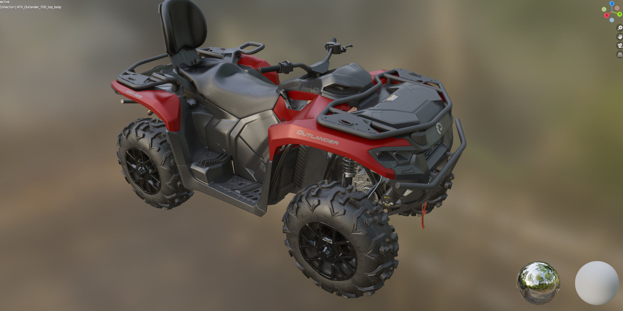 ATV BRP can-am OUTLANDER 700 XT 3D model_27