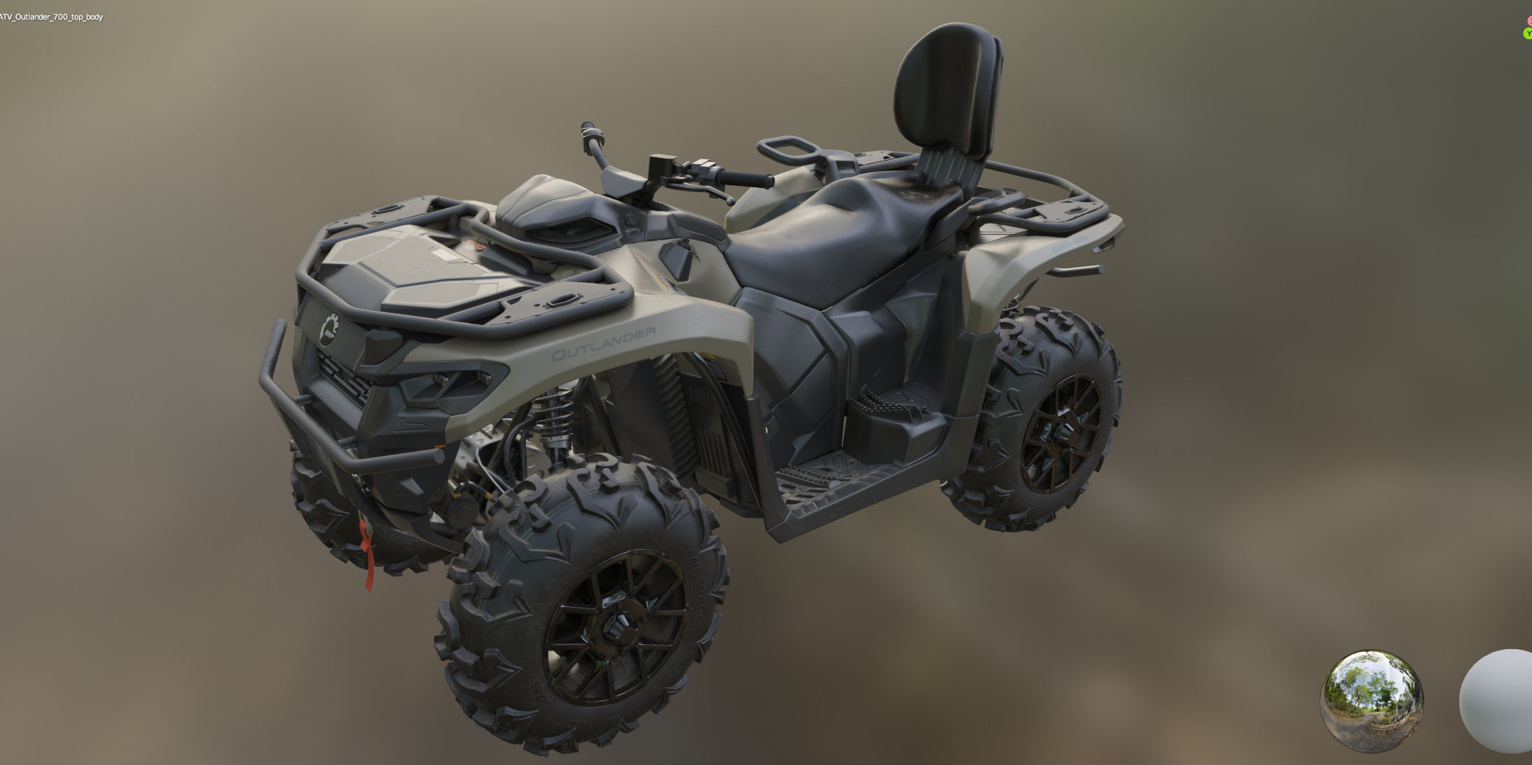 ATV BRP can-am OUTLANDER 700 XT 3D model_22