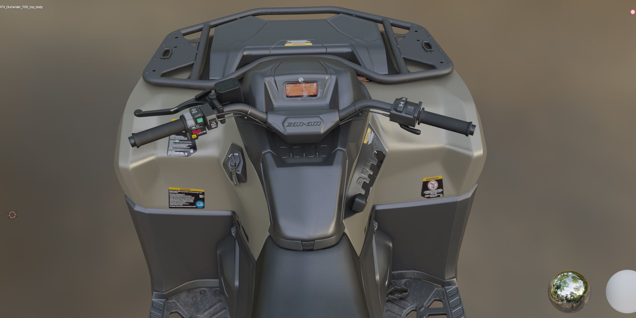 ATV BRP can-am OUTLANDER 700 XT 3D model_31