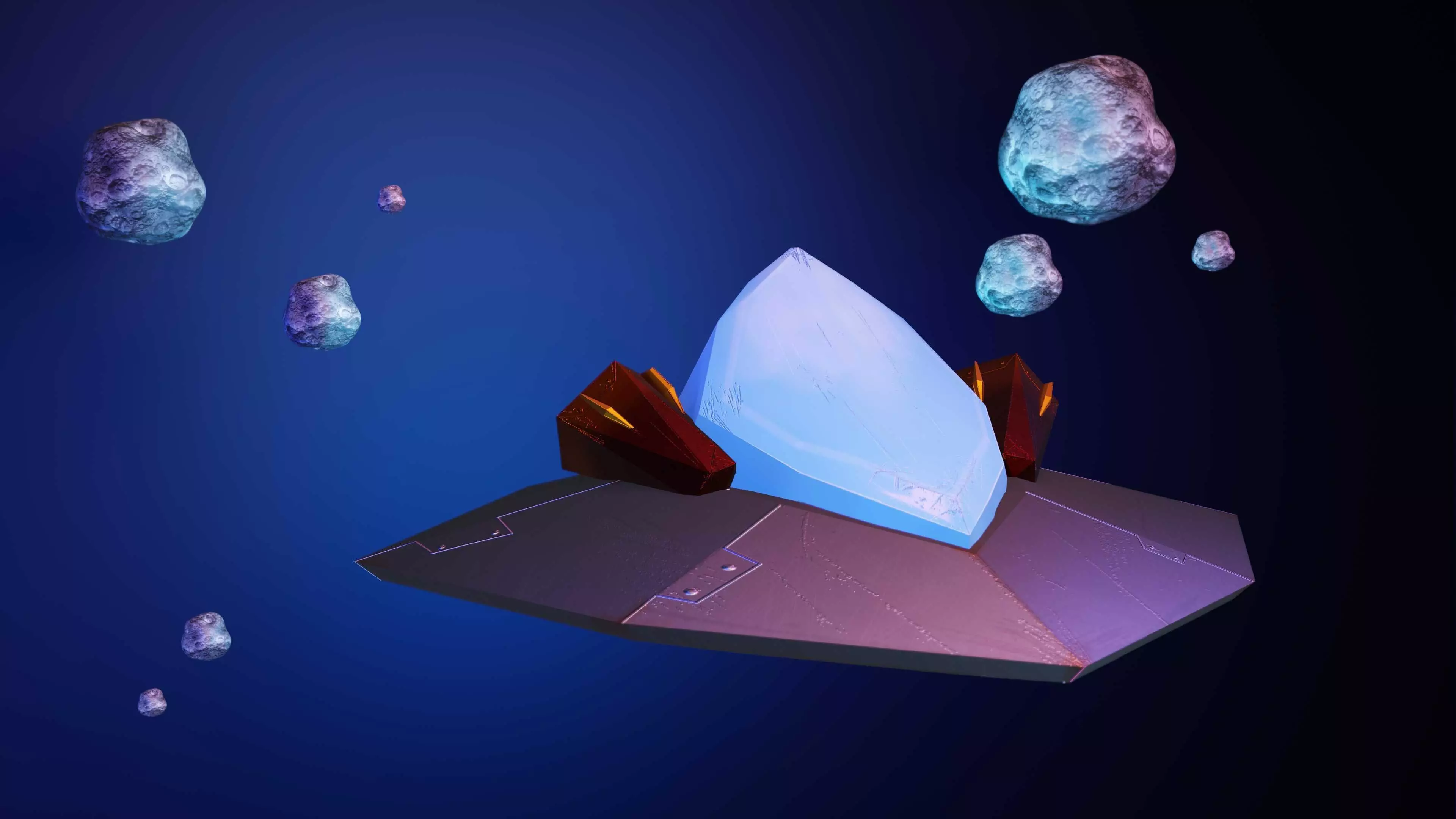 UFO Spaceship Low-poly 3D model