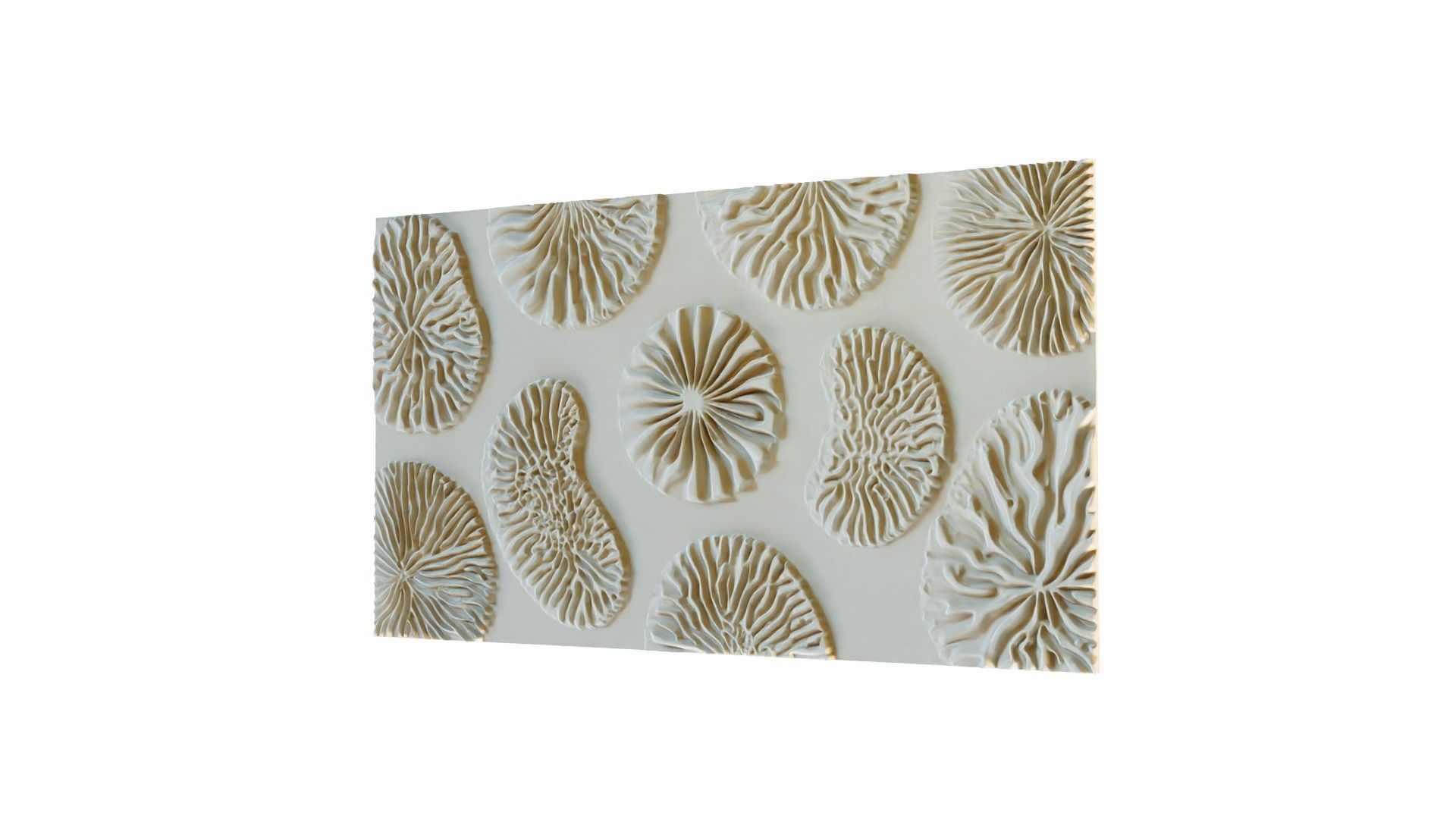 mural decor set wall panel 14 3D model_3