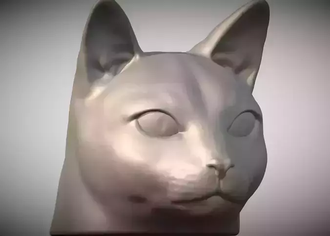 Bengal Cat head for 3D printing 3D print model