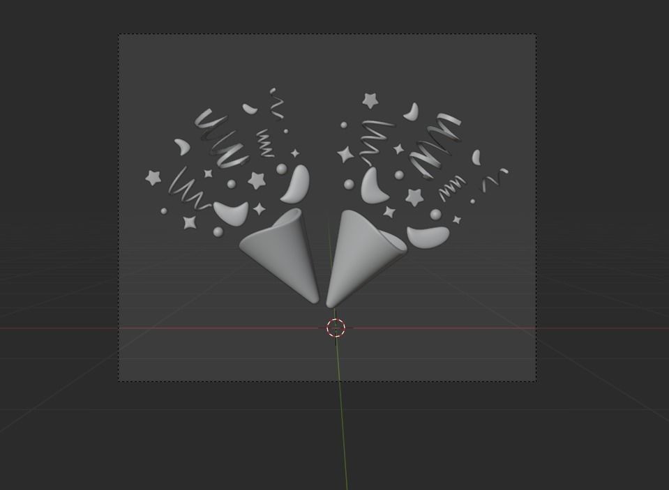 Confetti 3d Illustration  Icon Pack -2 3D model_9