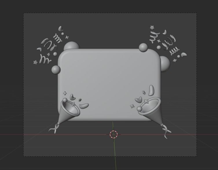 Confetti 3d Illustration  Icon Pack -2 3D model_18