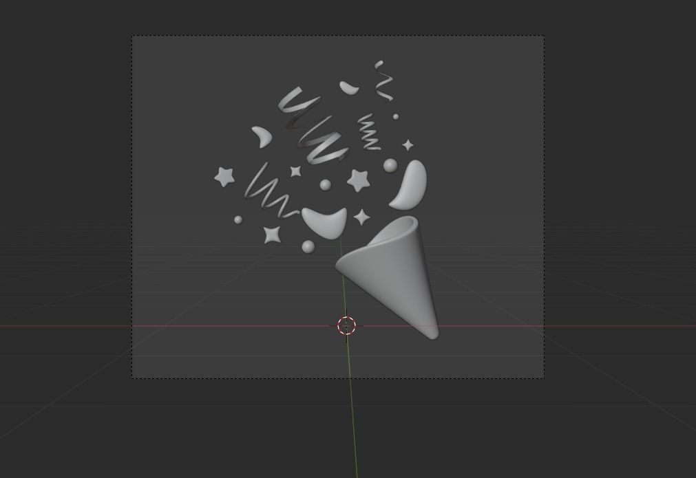 Confetti 3d Illustration  Icon Pack -2 3D model_8