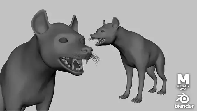 Hyena Model Low-poly 3D model