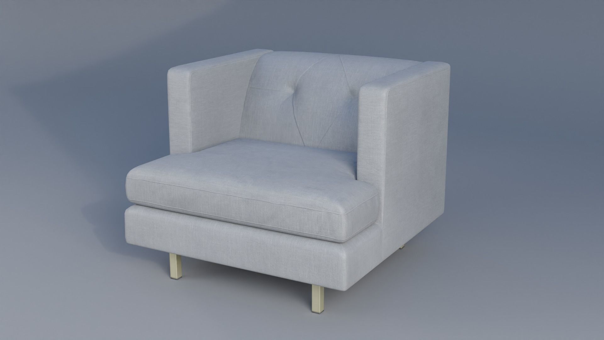 Accent Chair Low-poly 3D model_1