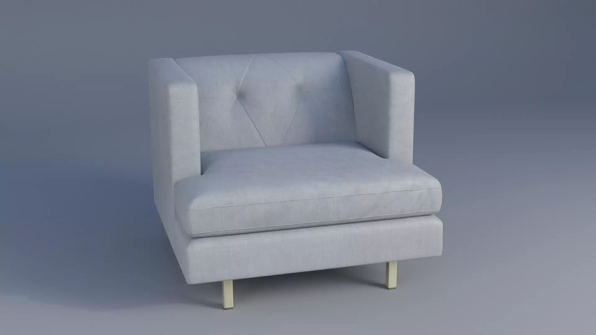 Accent Chair Low-poly 3D model_0