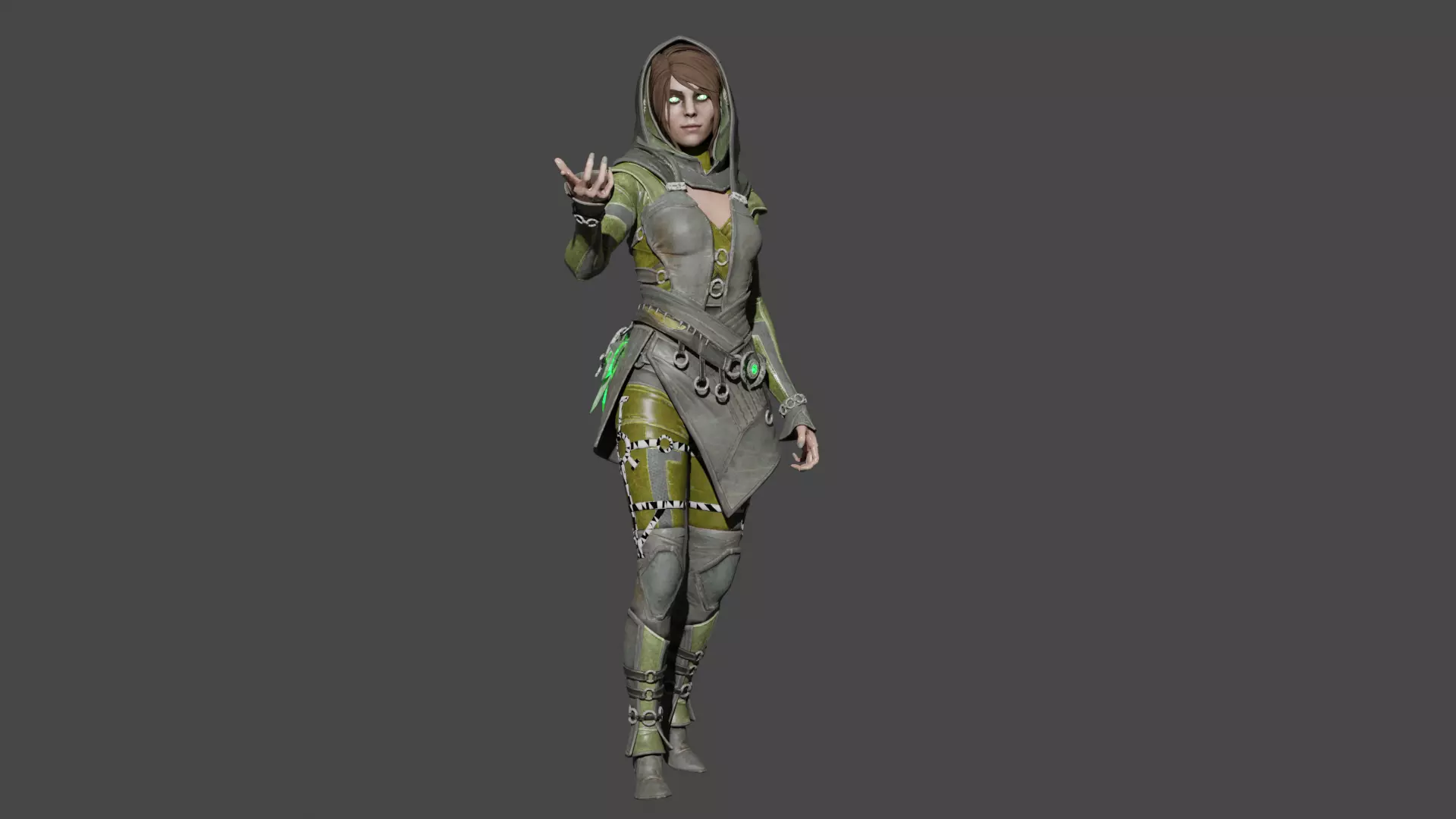 Enchantress Low-poly 3D model