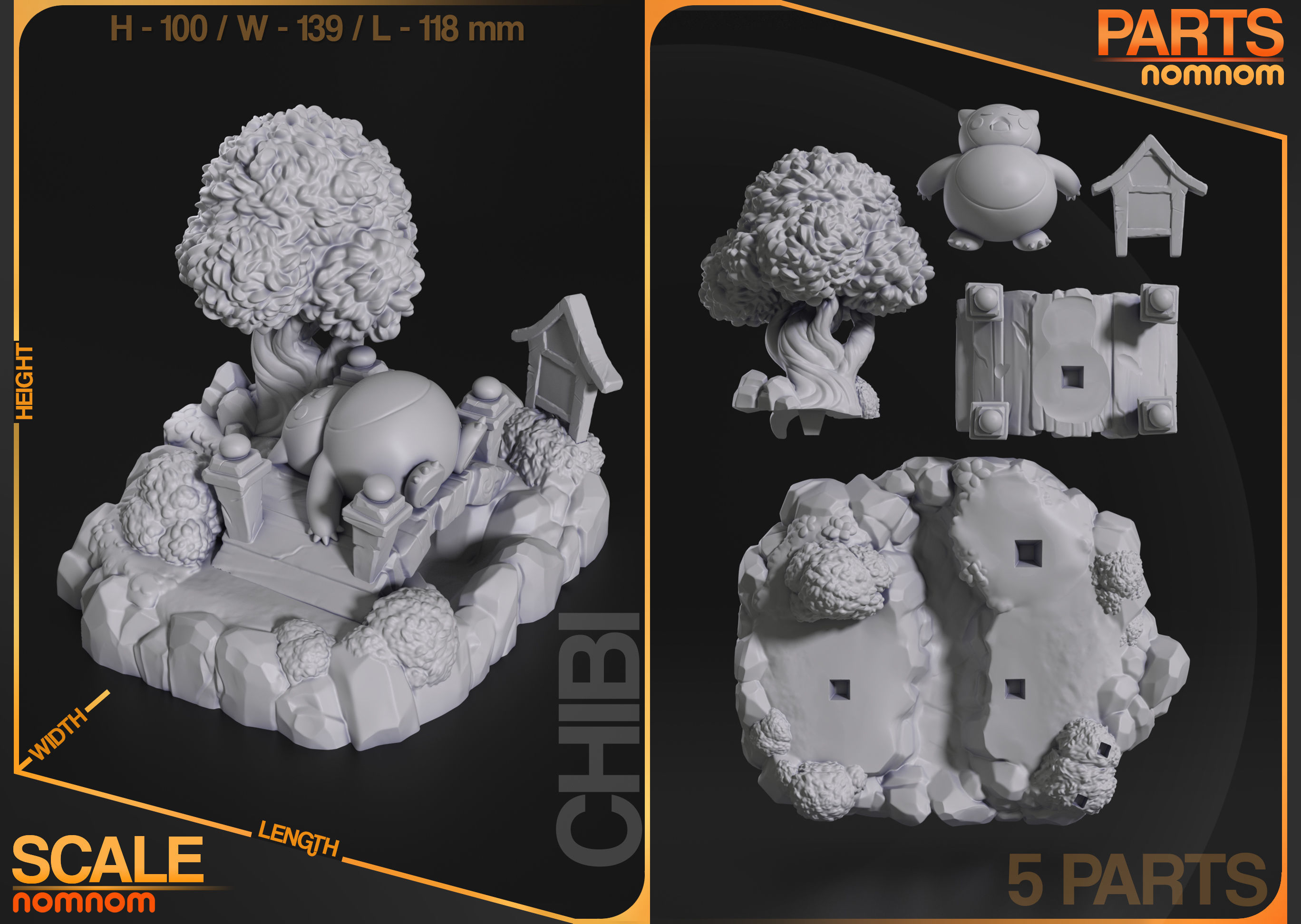 Chibi Snorlax - Pokemon 3D print model_1