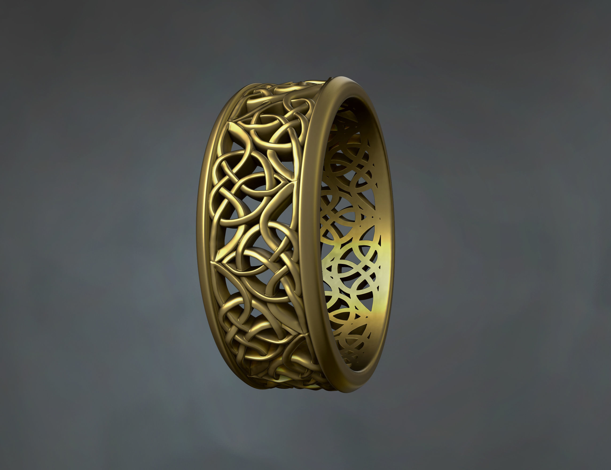 Celtic knot wedding ring  3D print model_4