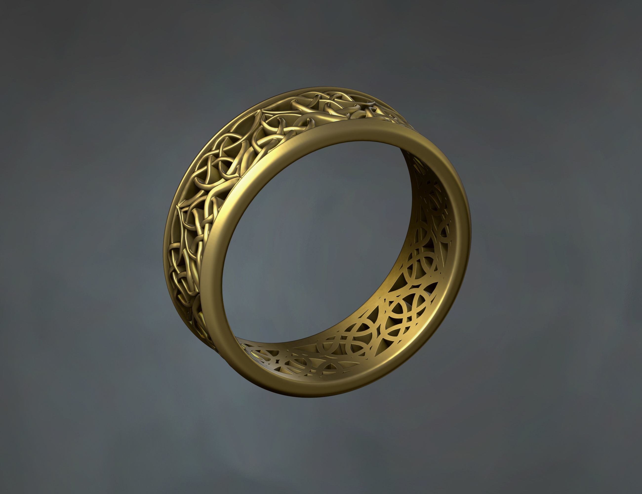 Celtic knot wedding ring  3D print model_8