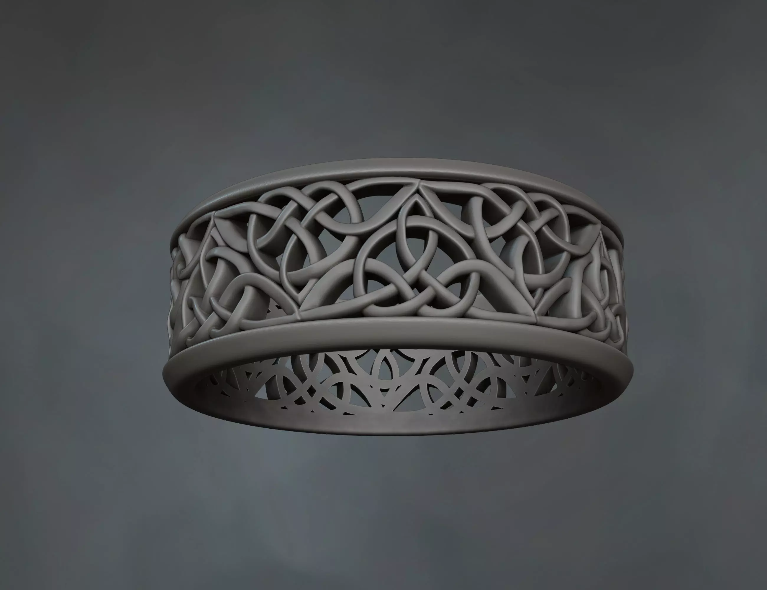 Celtic knot wedding ring  3D print model_0