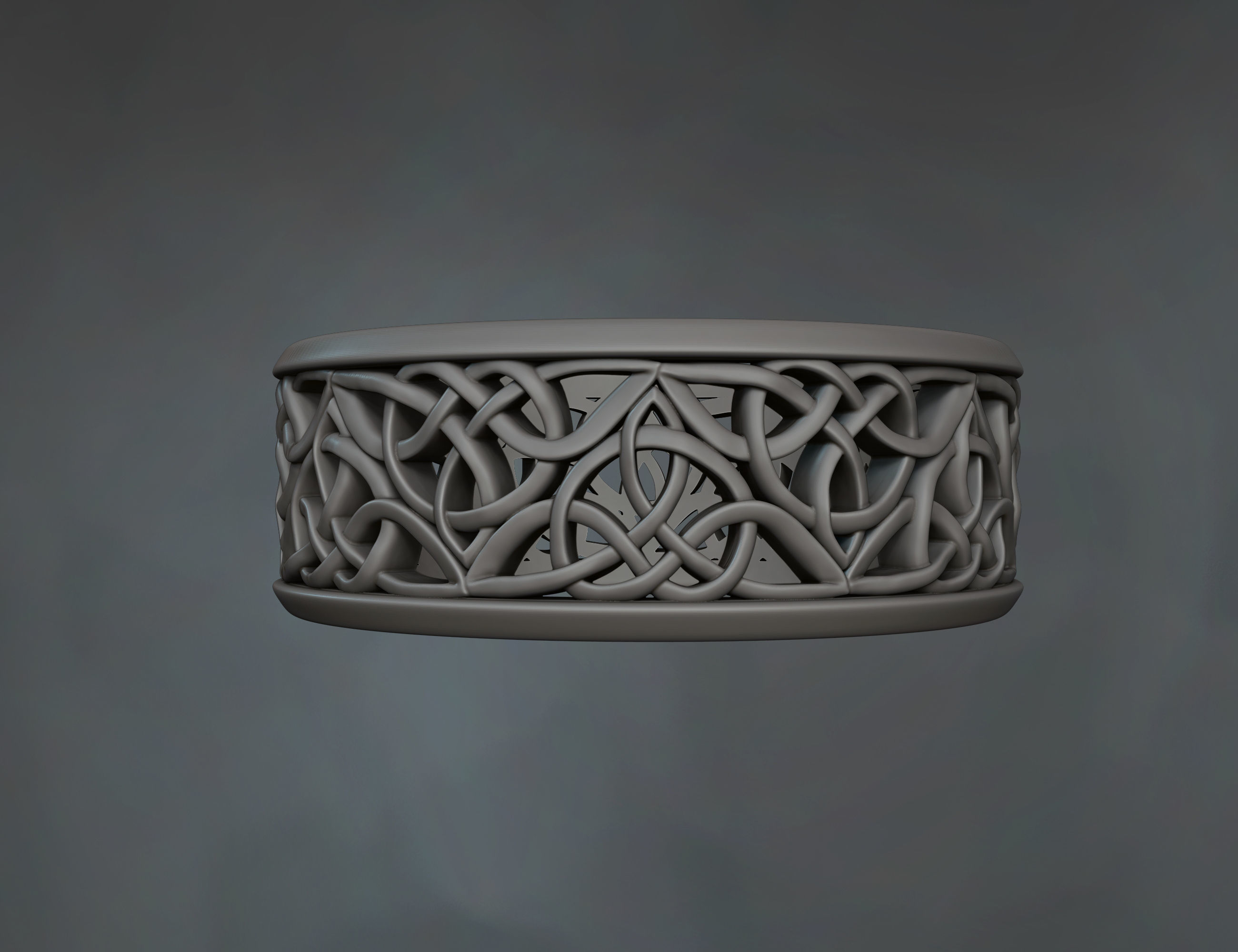 Celtic knot wedding ring  3D print model_6