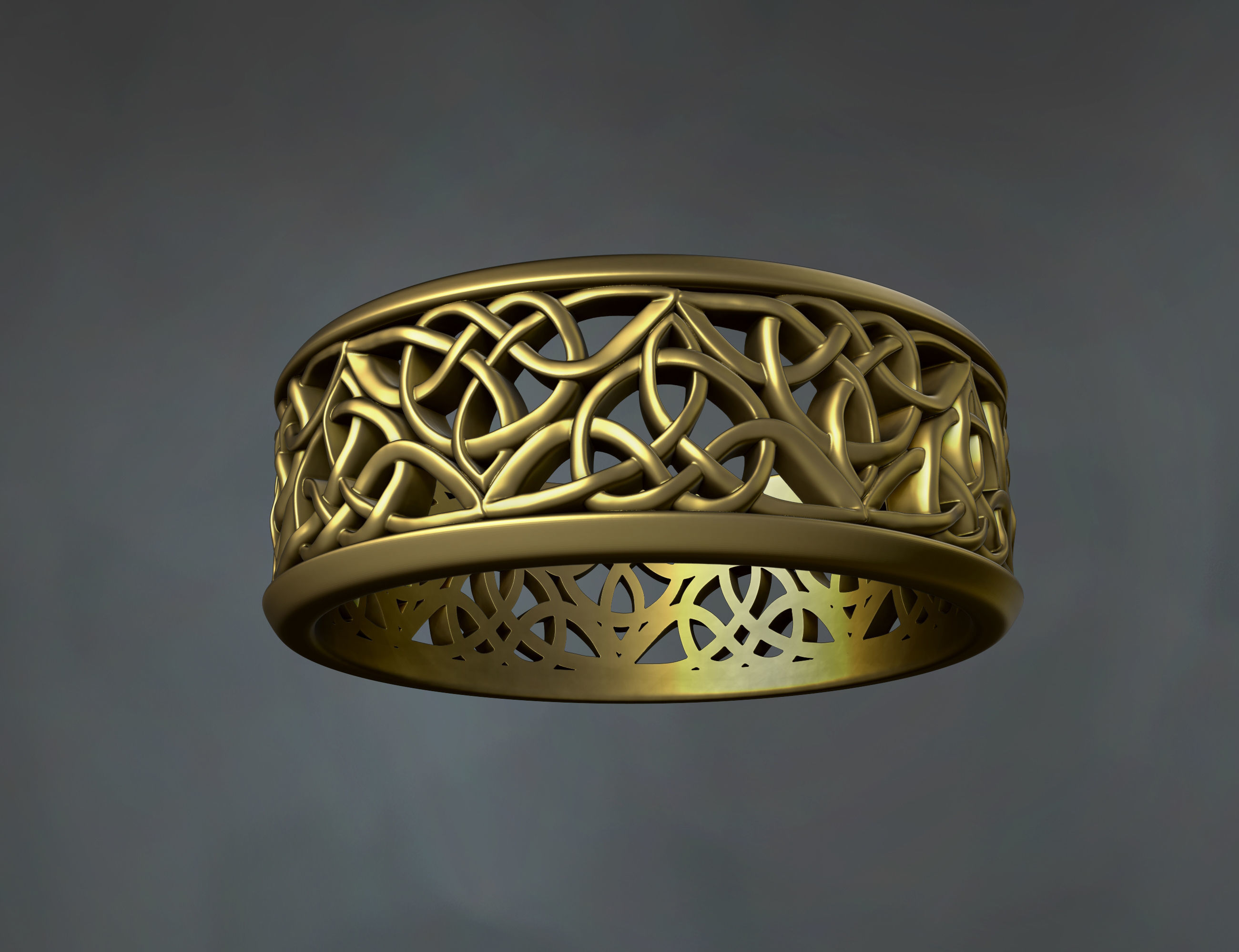 Celtic knot wedding ring  3D print model_1