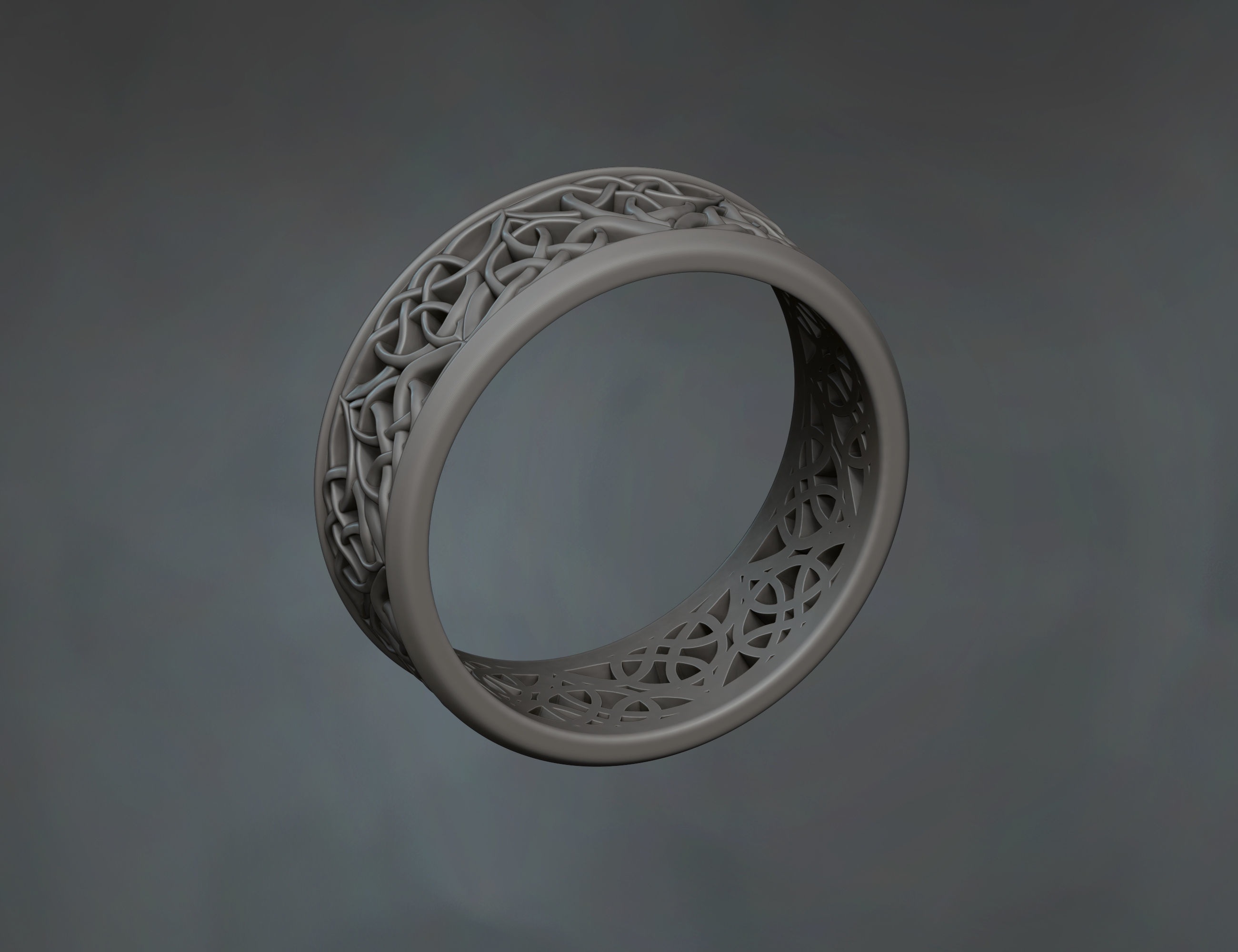Celtic knot wedding ring  3D print model_7