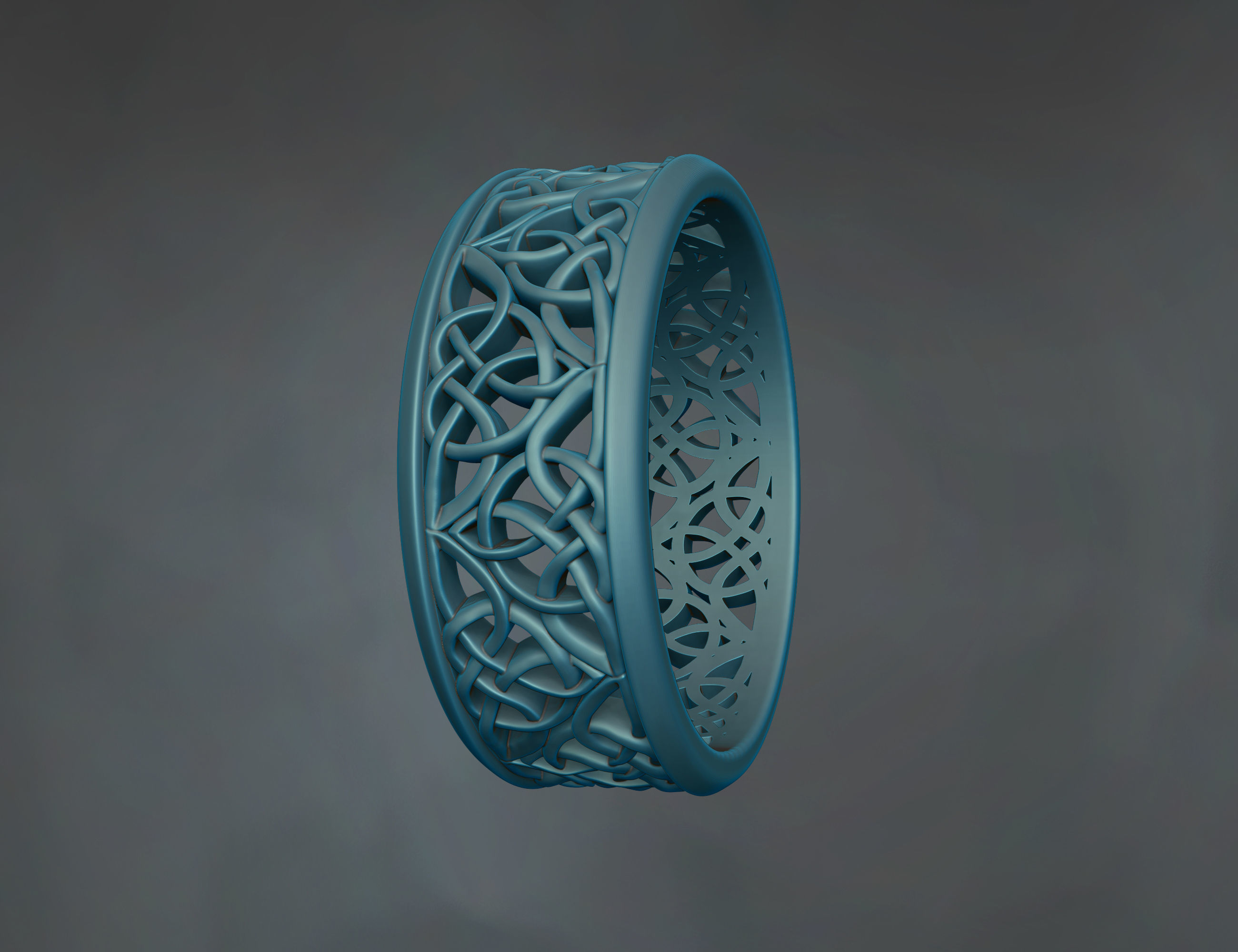 Celtic knot wedding ring  3D print model_3