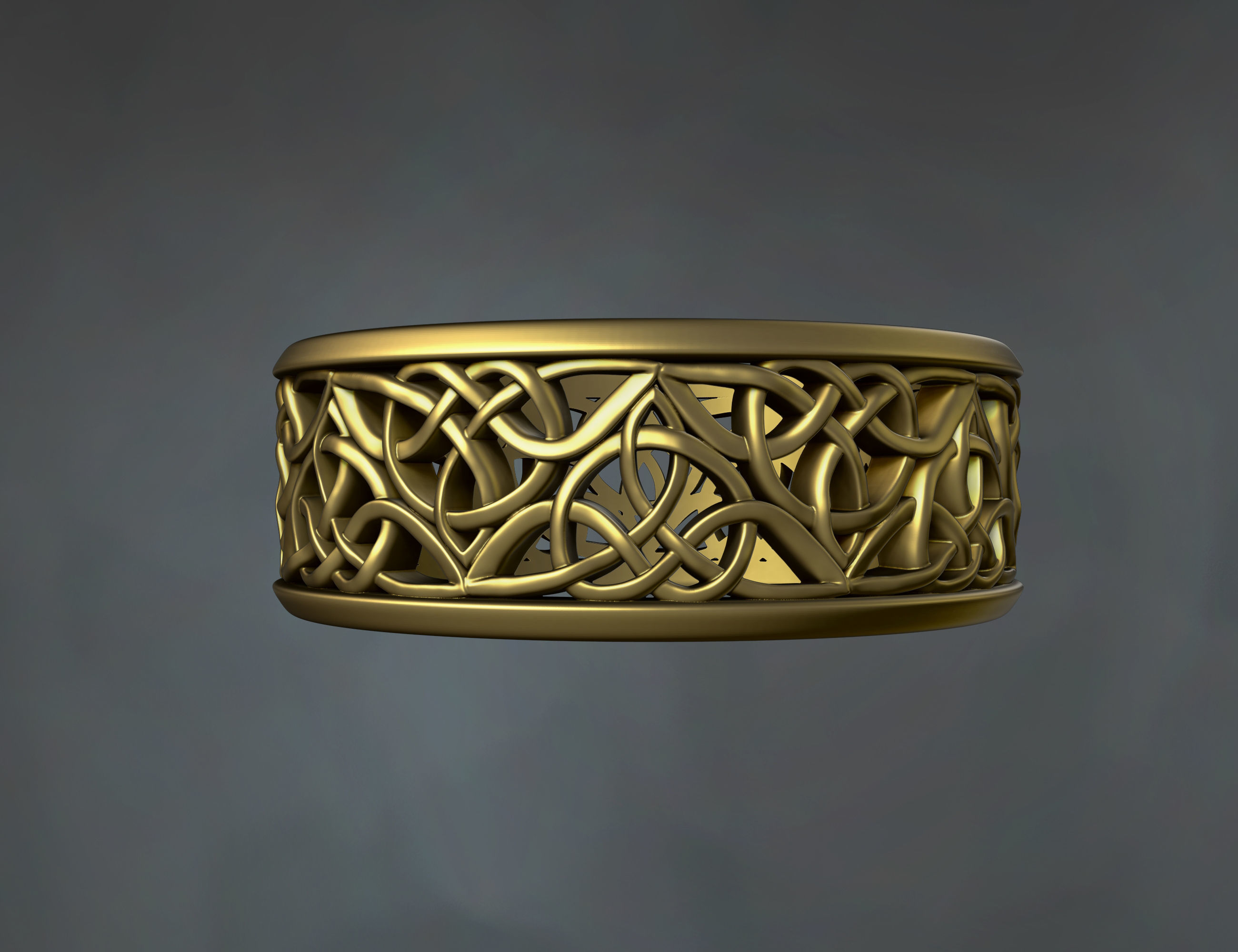 Celtic knot wedding ring  3D print model_5