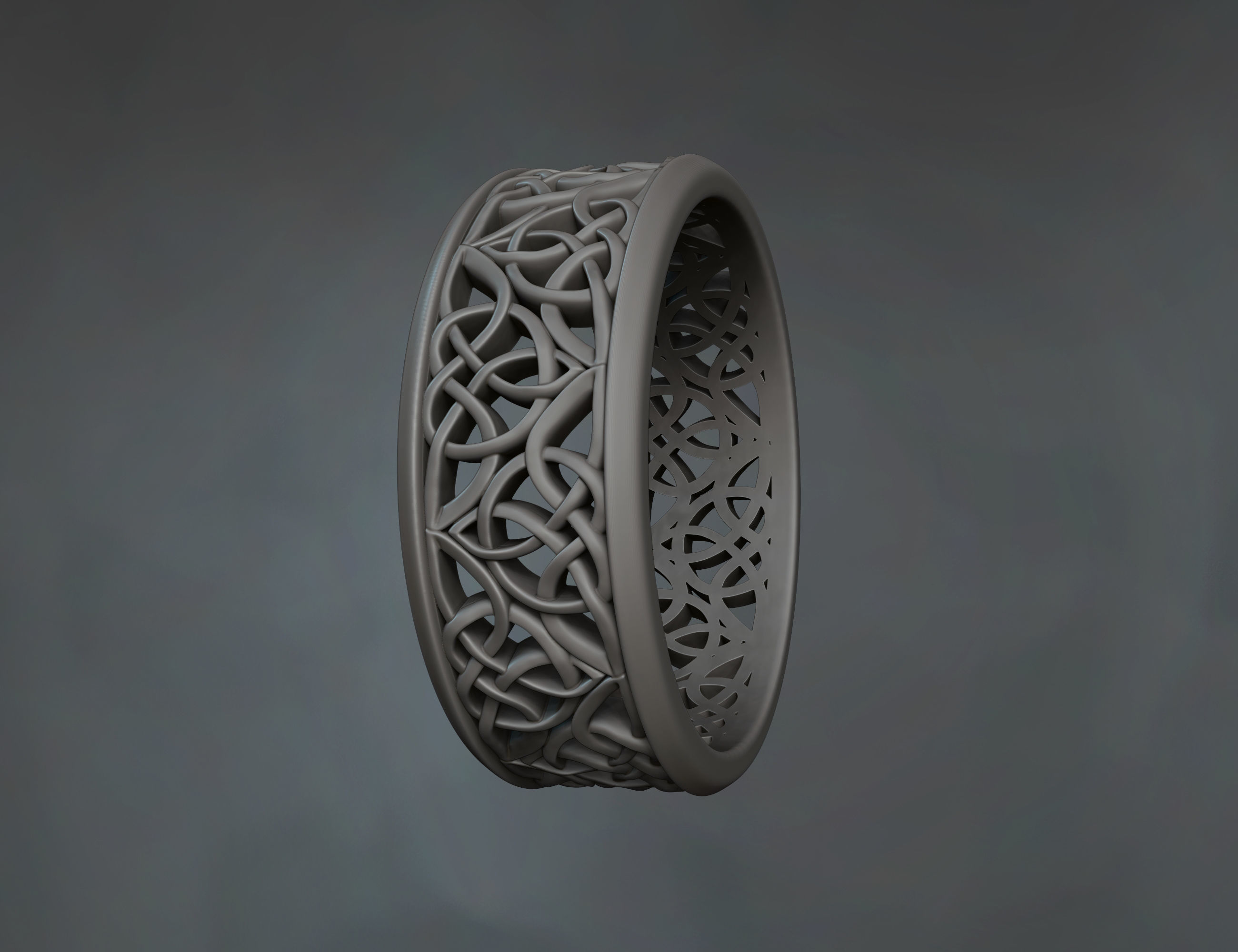 Celtic knot wedding ring  3D print model_2
