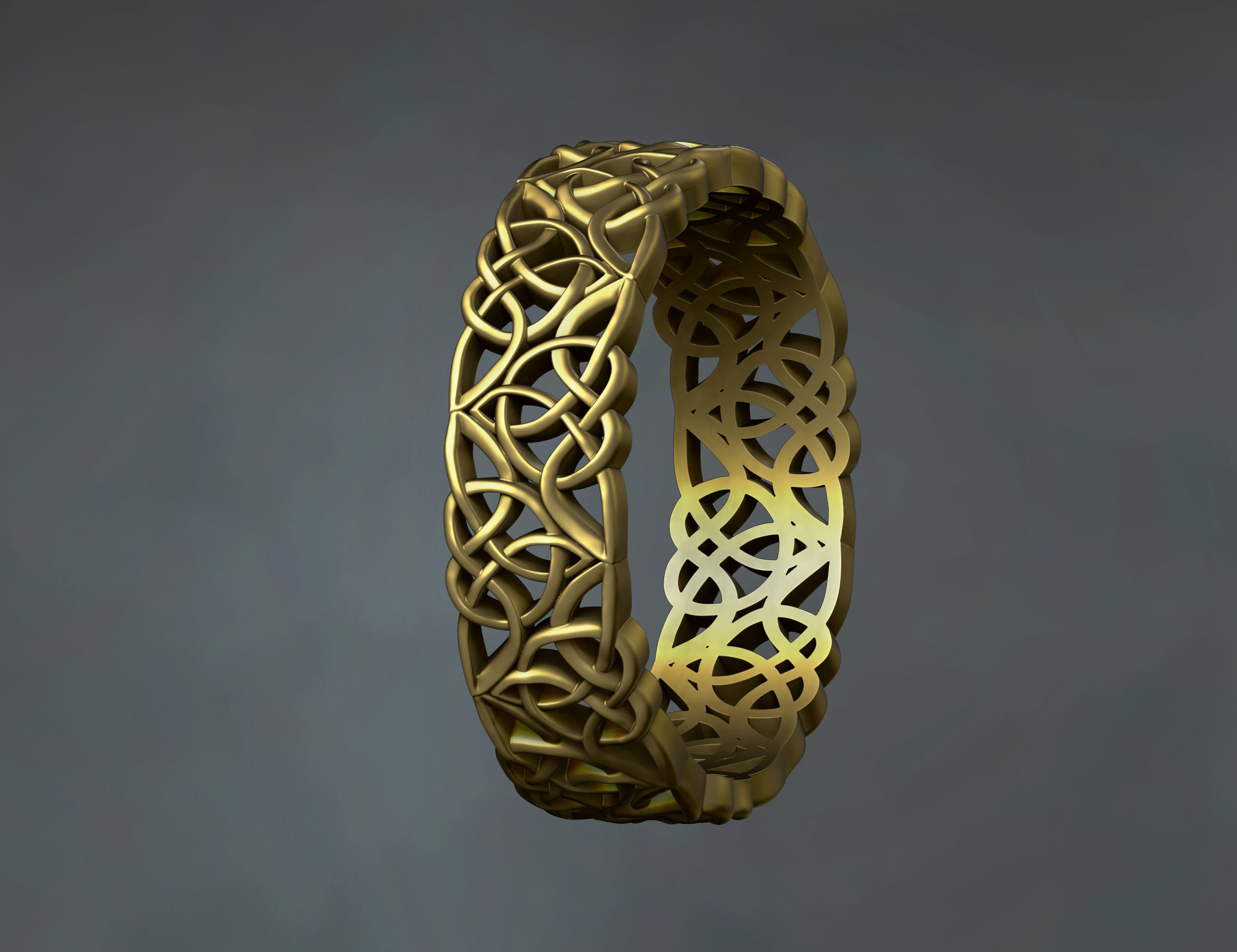 celtic knot engagement ring 3D print model_7