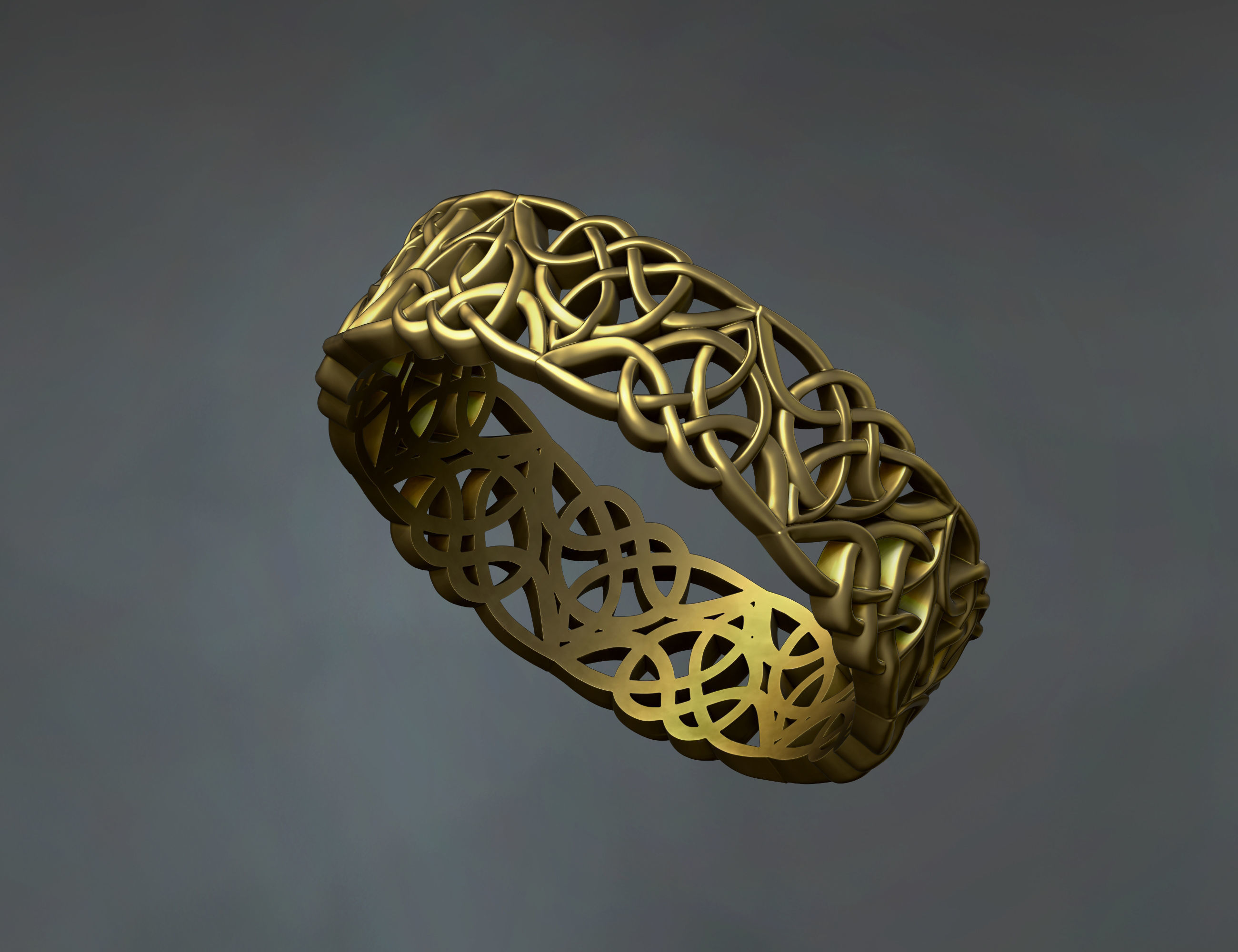 celtic knot engagement ring 3D print model_1