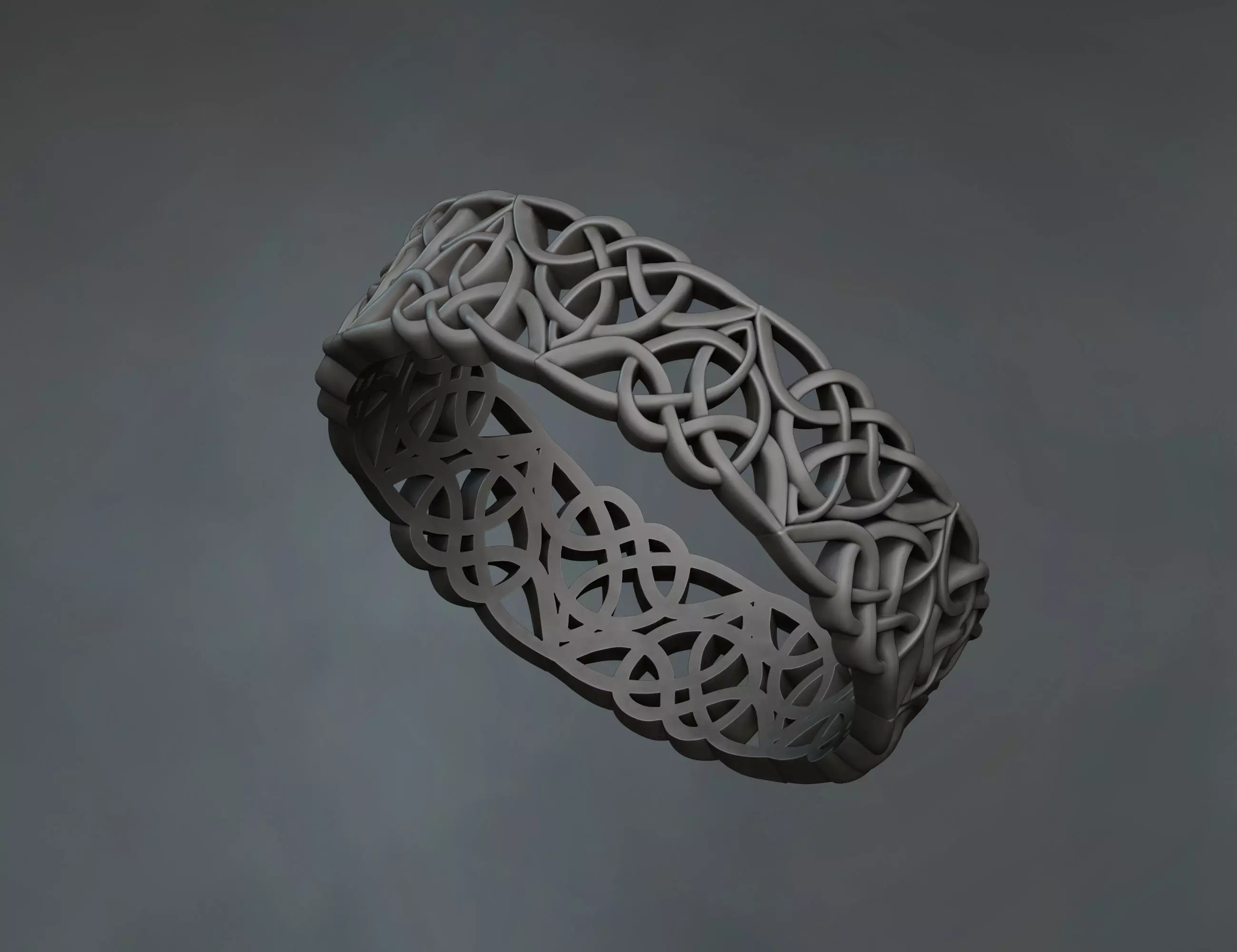 celtic knot engagement ring 3D print model_0