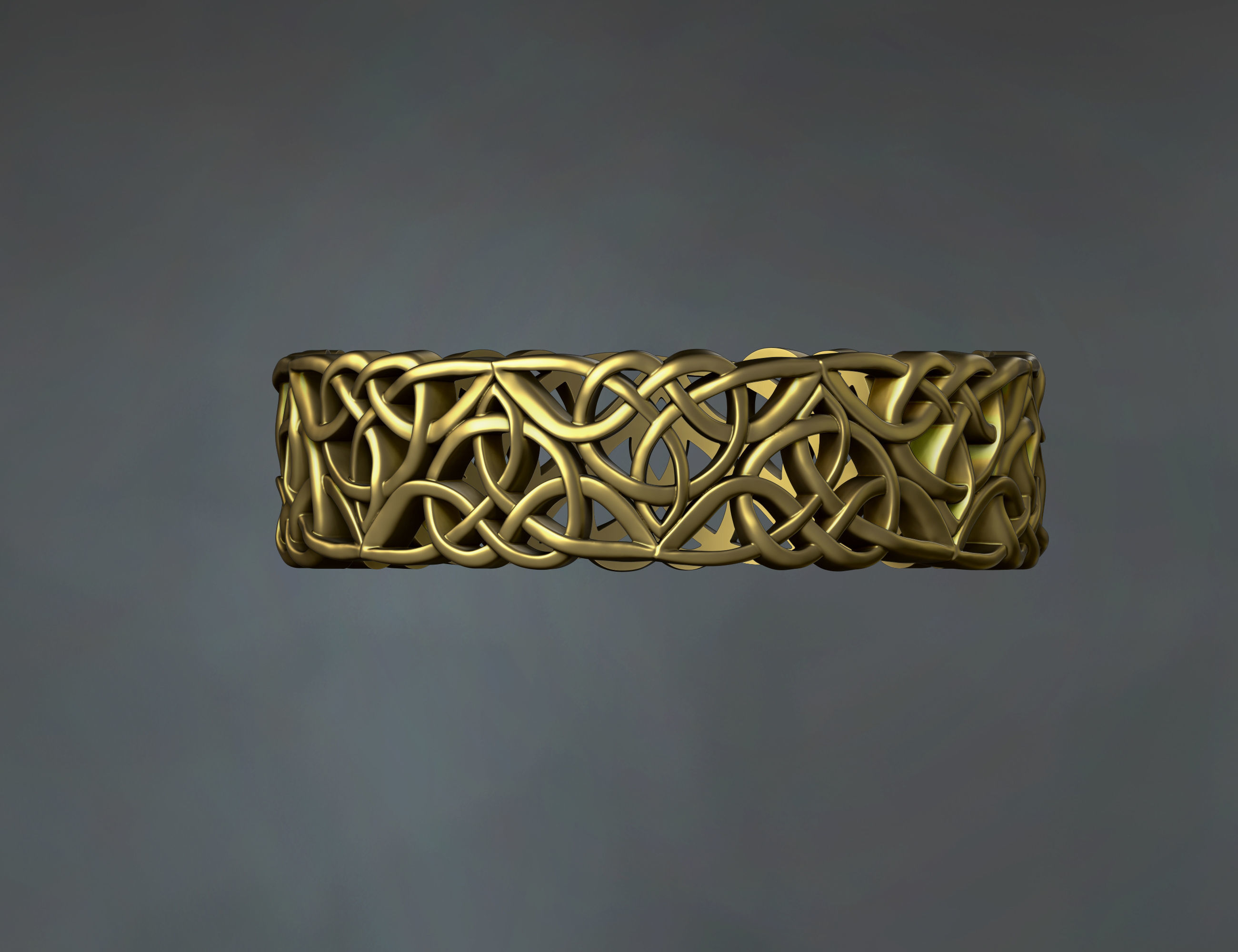 celtic knot engagement ring 3D print model_4