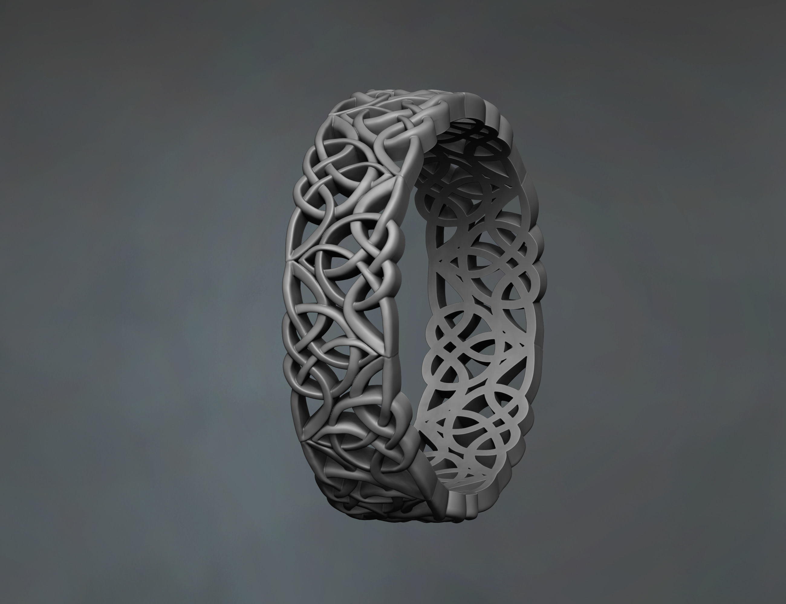 celtic knot engagement ring 3D print model_6