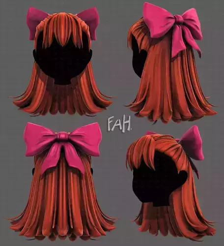 3D Hair style for girl V121